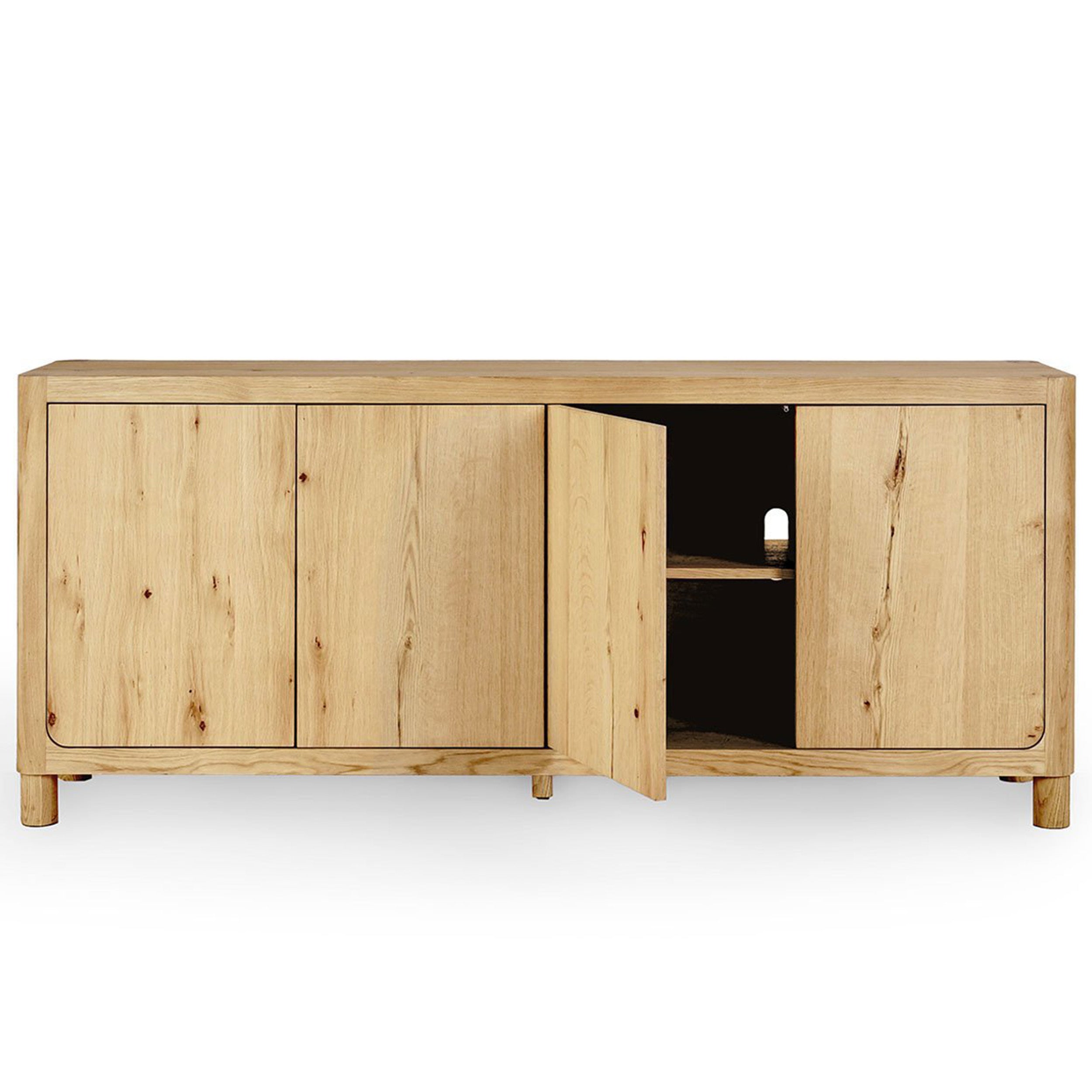 Orlando Solid Wood 4Dr Buffet, True Natural