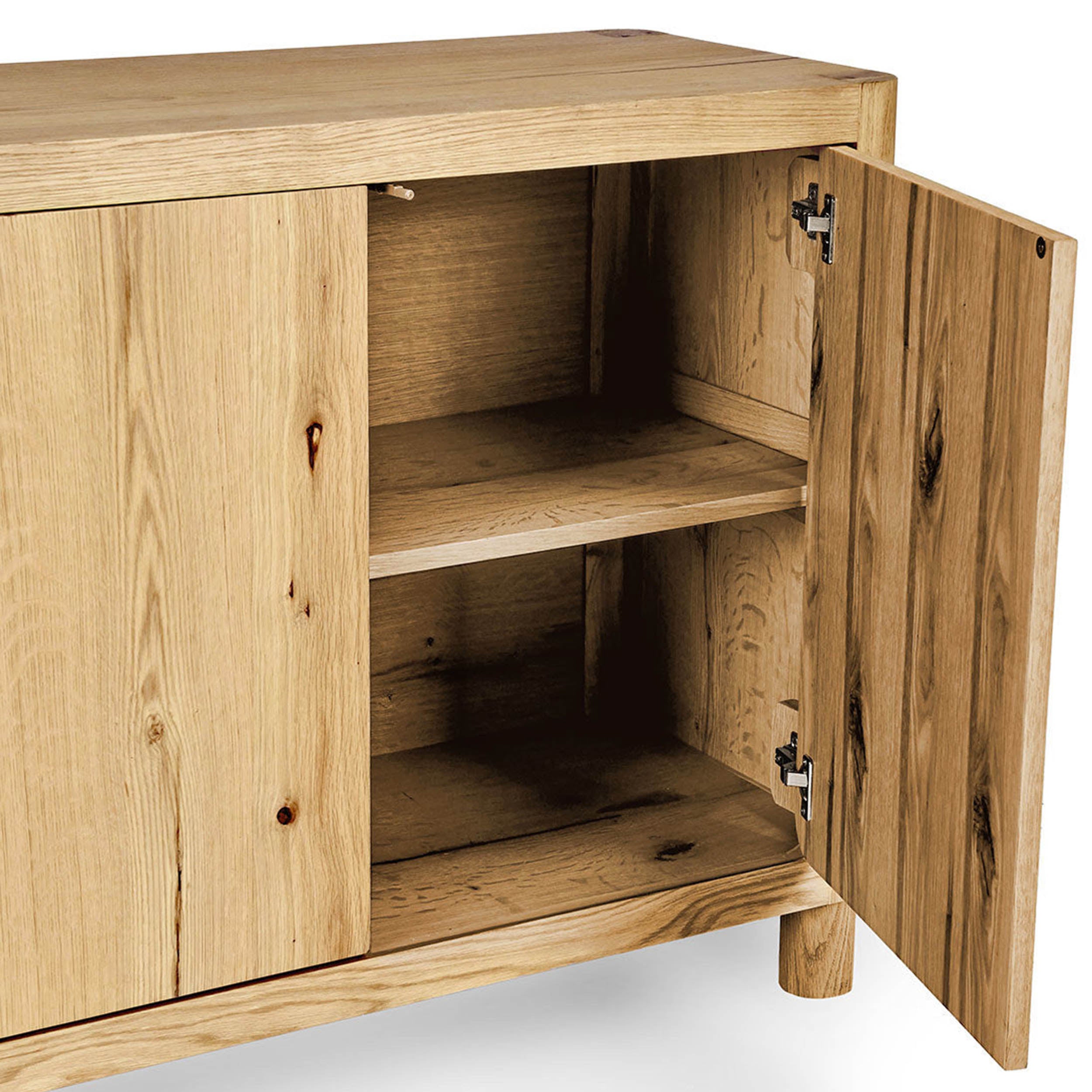 Orlando Solid Wood 4Dr Buffet, True Natural