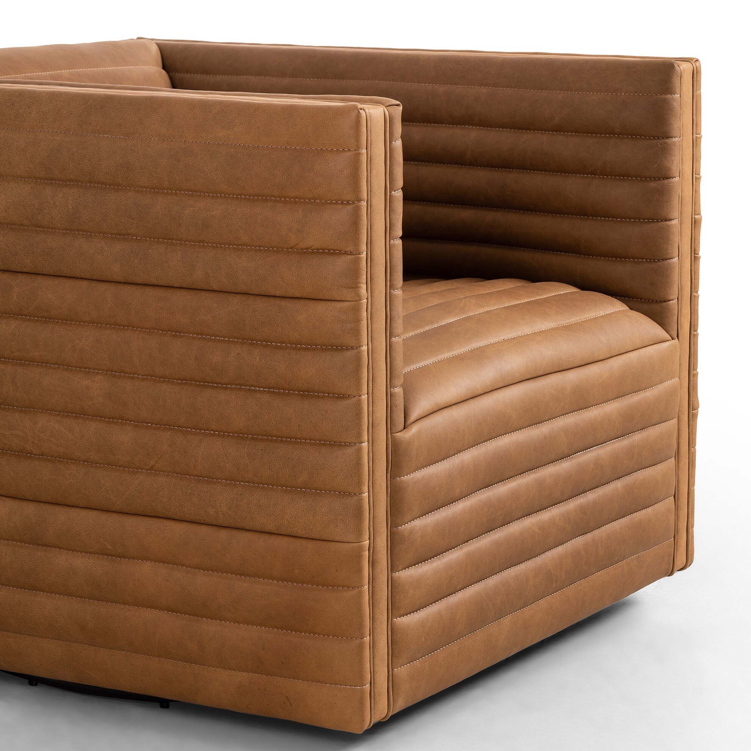 Padma Swivel Chair, Eucapel Cognac