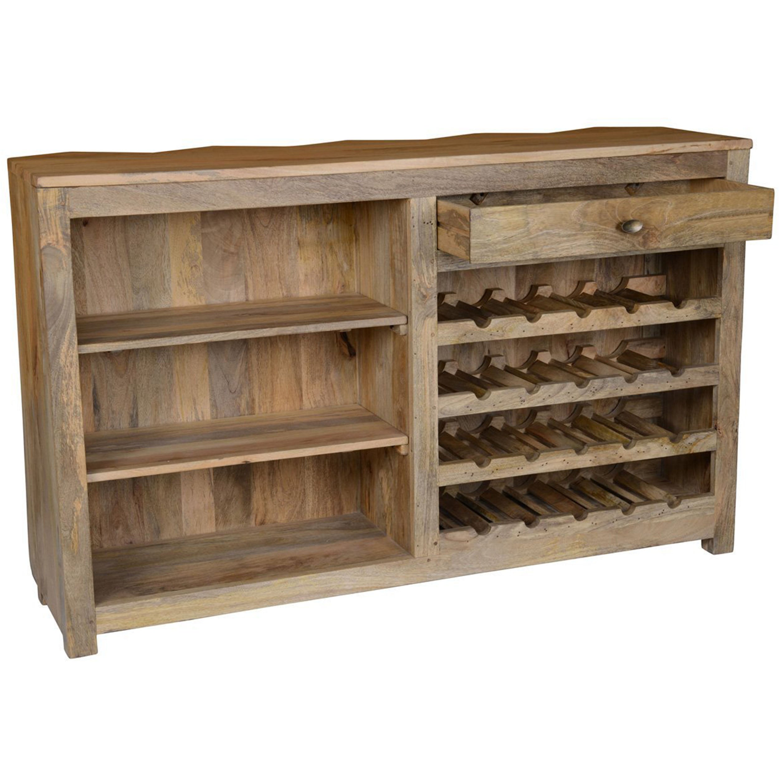 Prism Solid Bar Cabinet, Natural