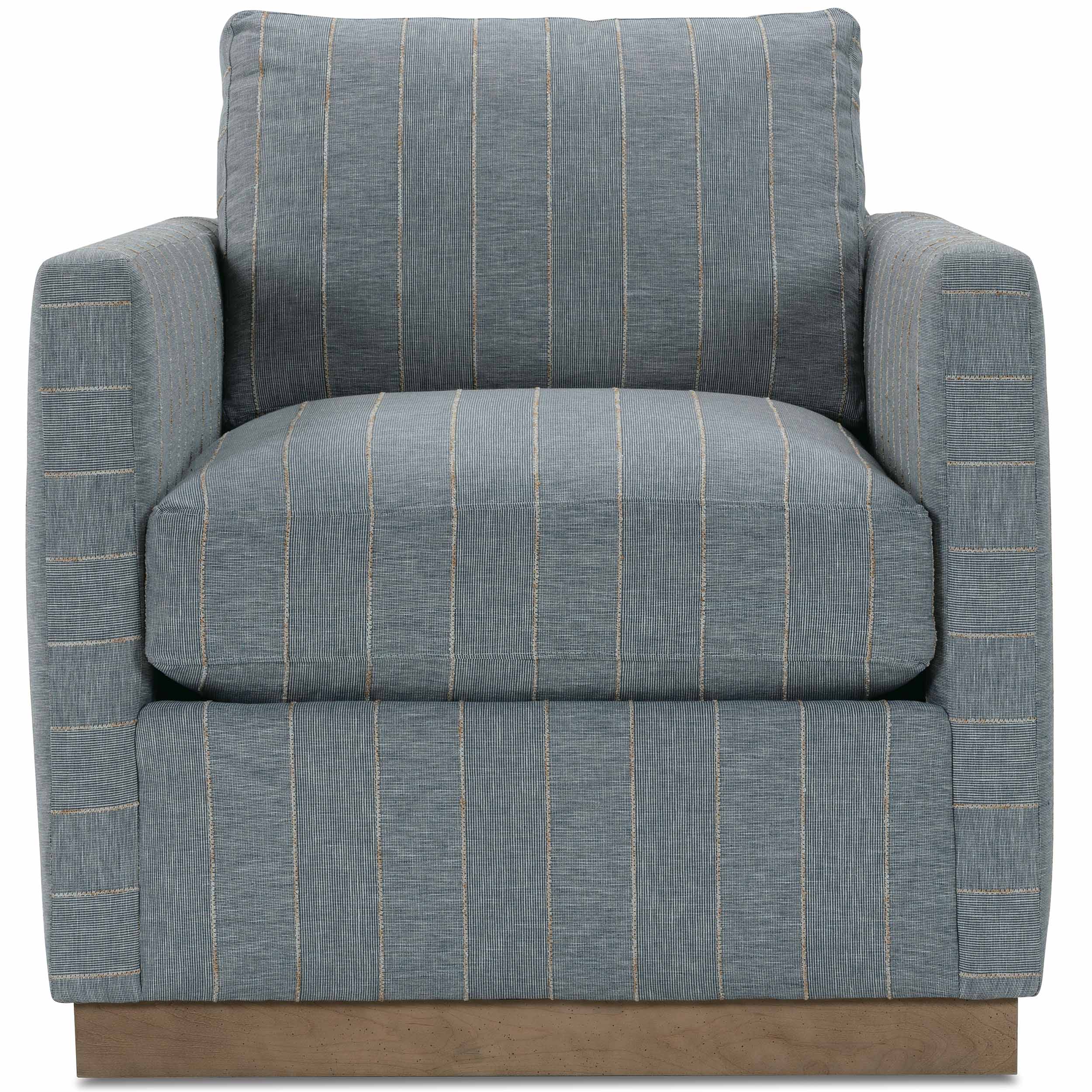 Quick Ship Allie Swivel - Indigo Kid-proof Stripe, Blue