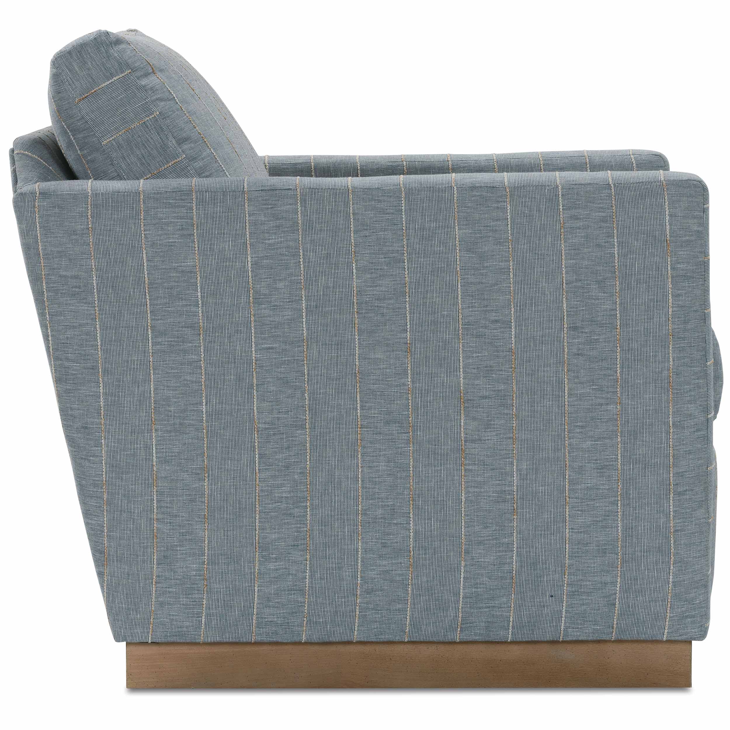 Quick Ship Allie Swivel - Indigo Kid-proof Stripe, Blue