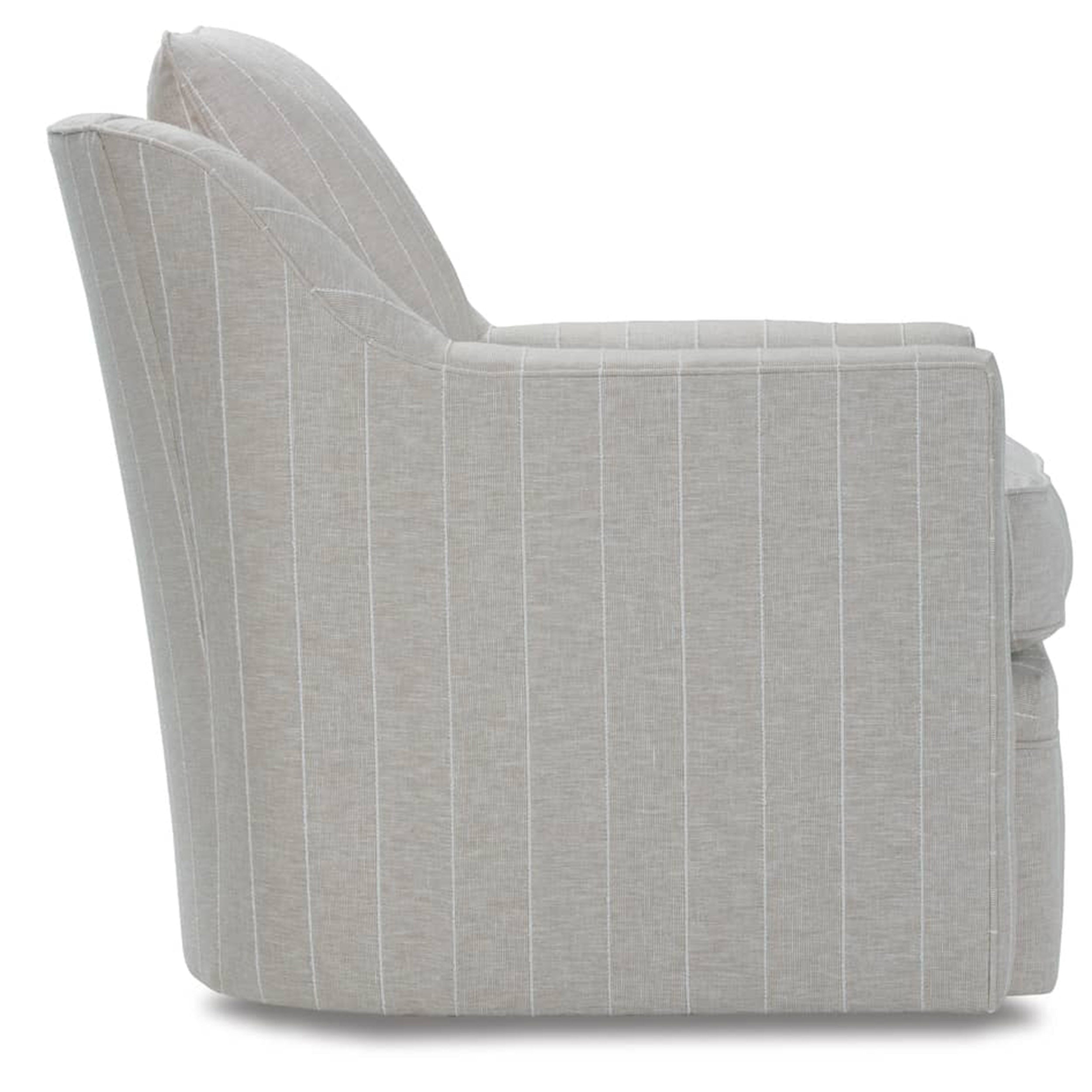 Quick Ship Hollins Swivel Chair, Grey