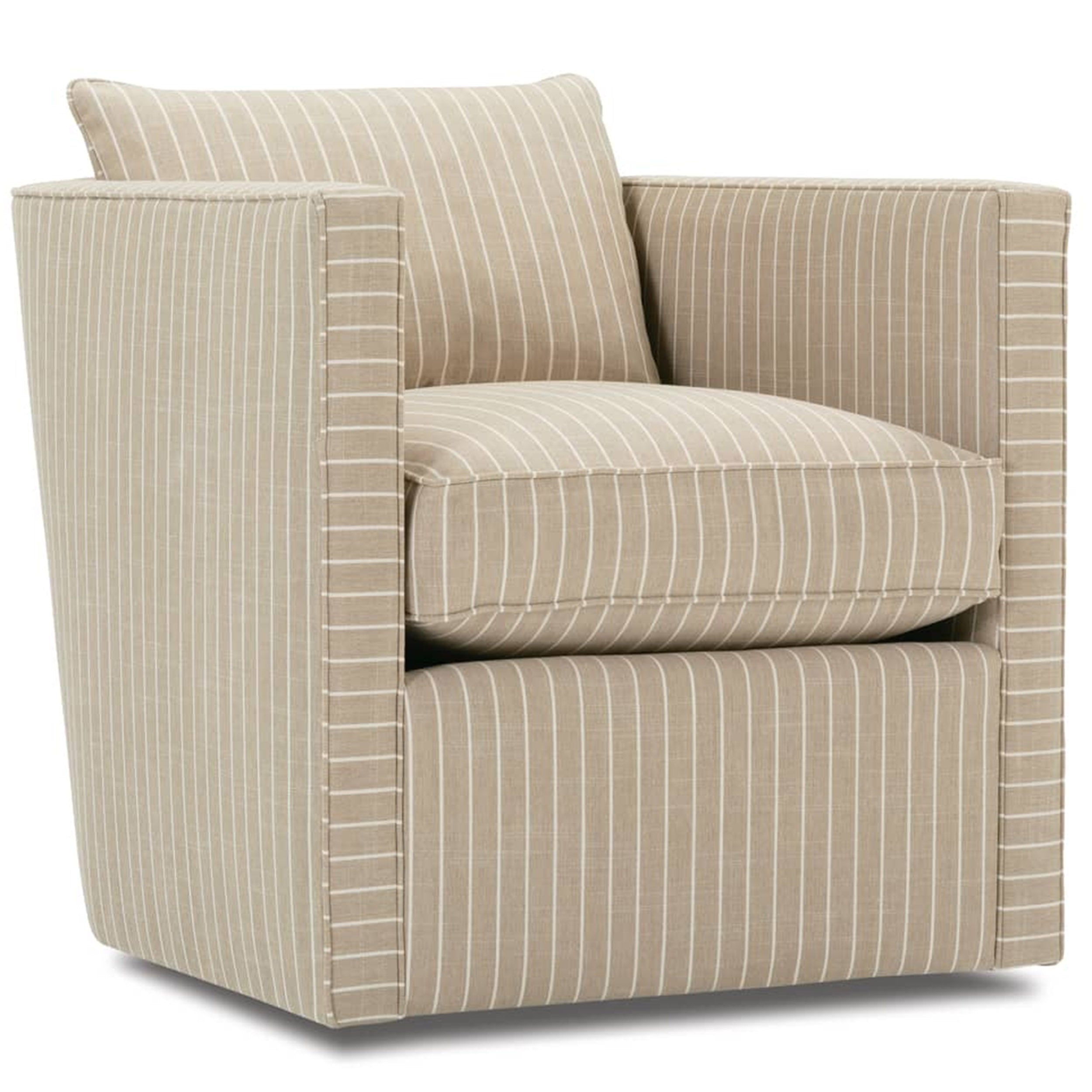 Quick Ship Rothko Swivel Chair, Beige