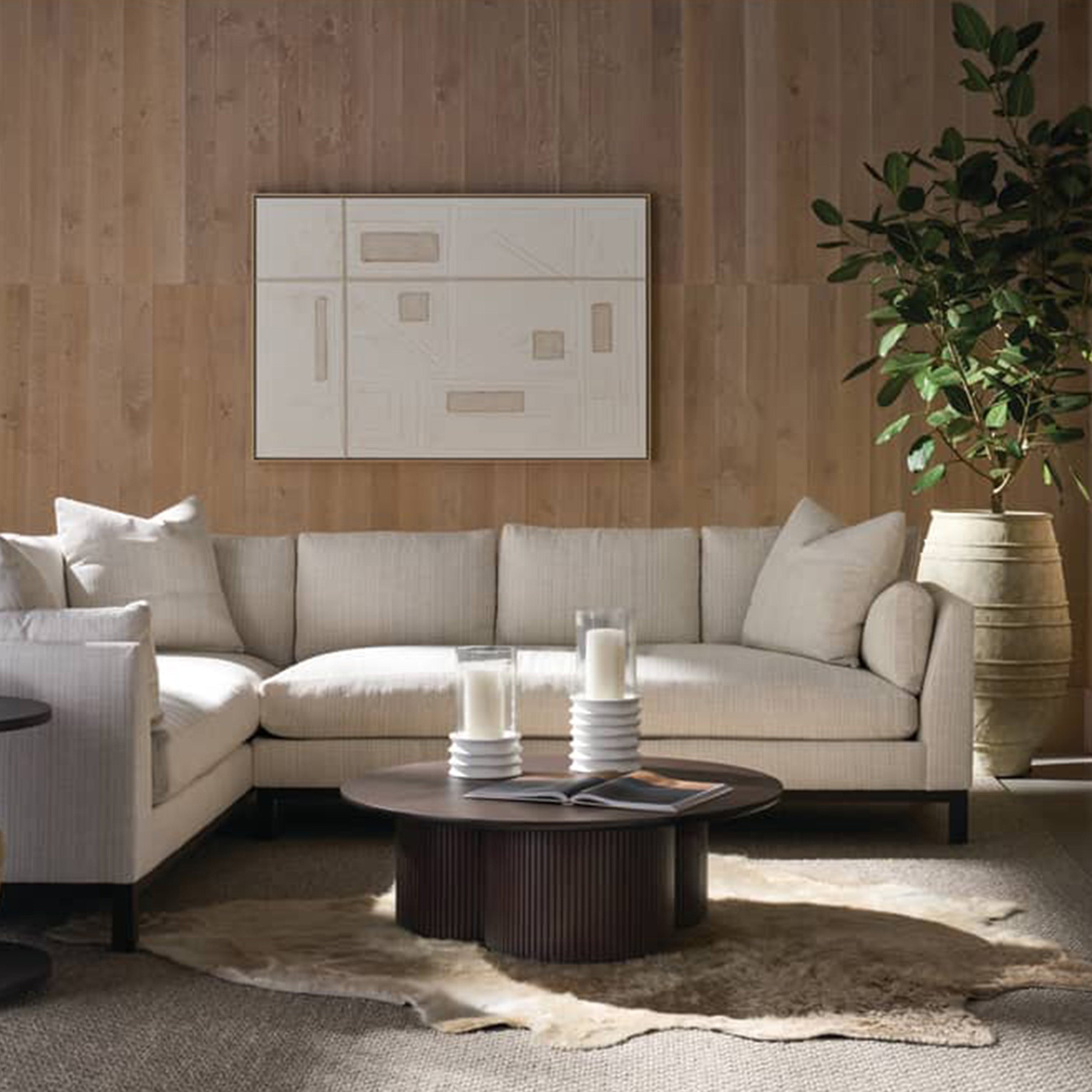 Kindred Round Cocktail Table, Godiva