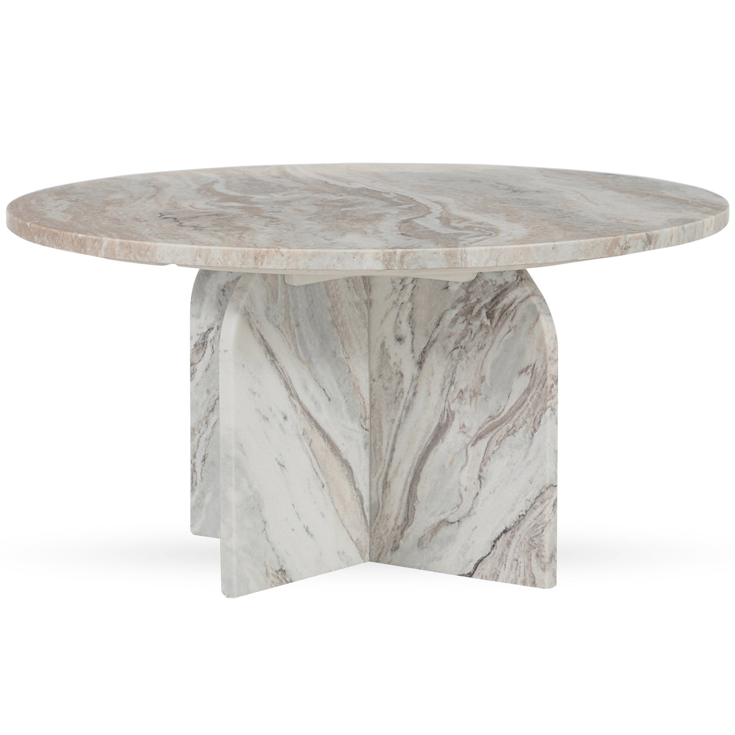 Reilly Round Coffee Table, Rusty Gray