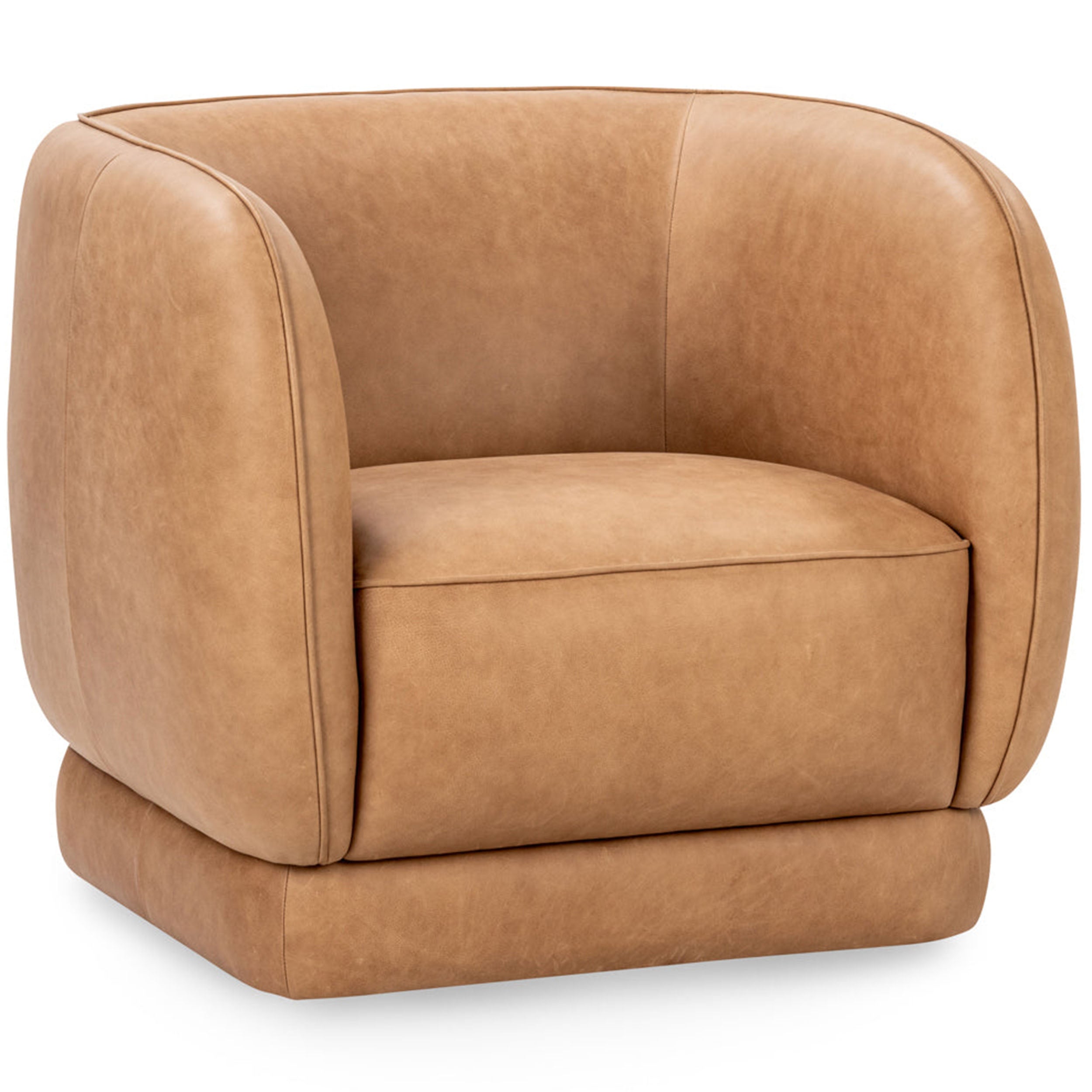 Rinner Leather Accent Chair, Tan