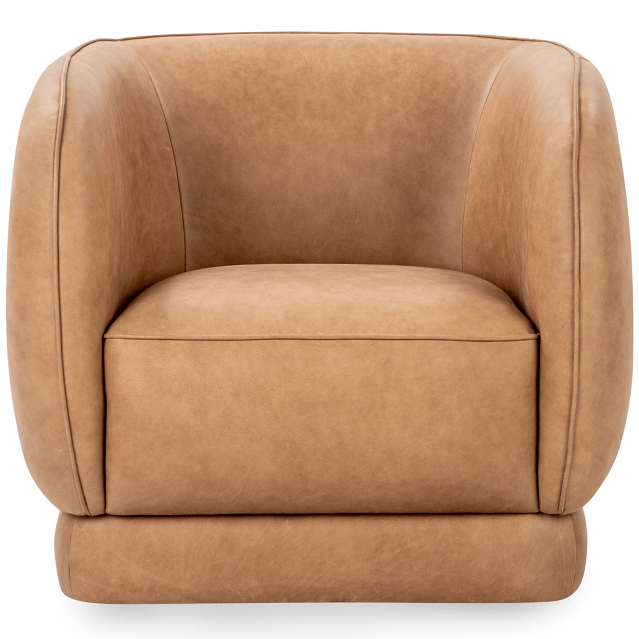 Rinner Leather Accent Chair, Tan