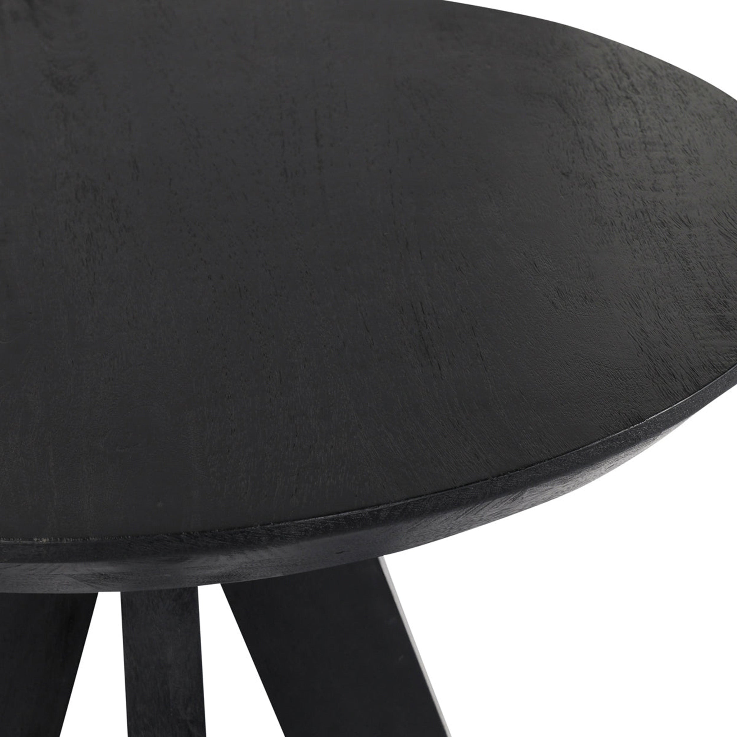 Rodrigo Solid Wood Round Bar Table, Black