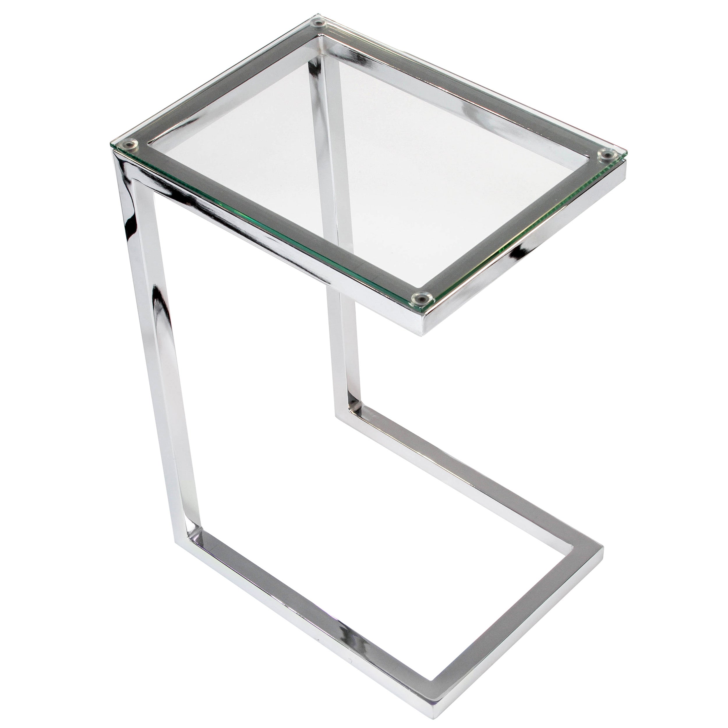 Safari Cee ST007-GLS00 Occasional Table, Clear/Chrome