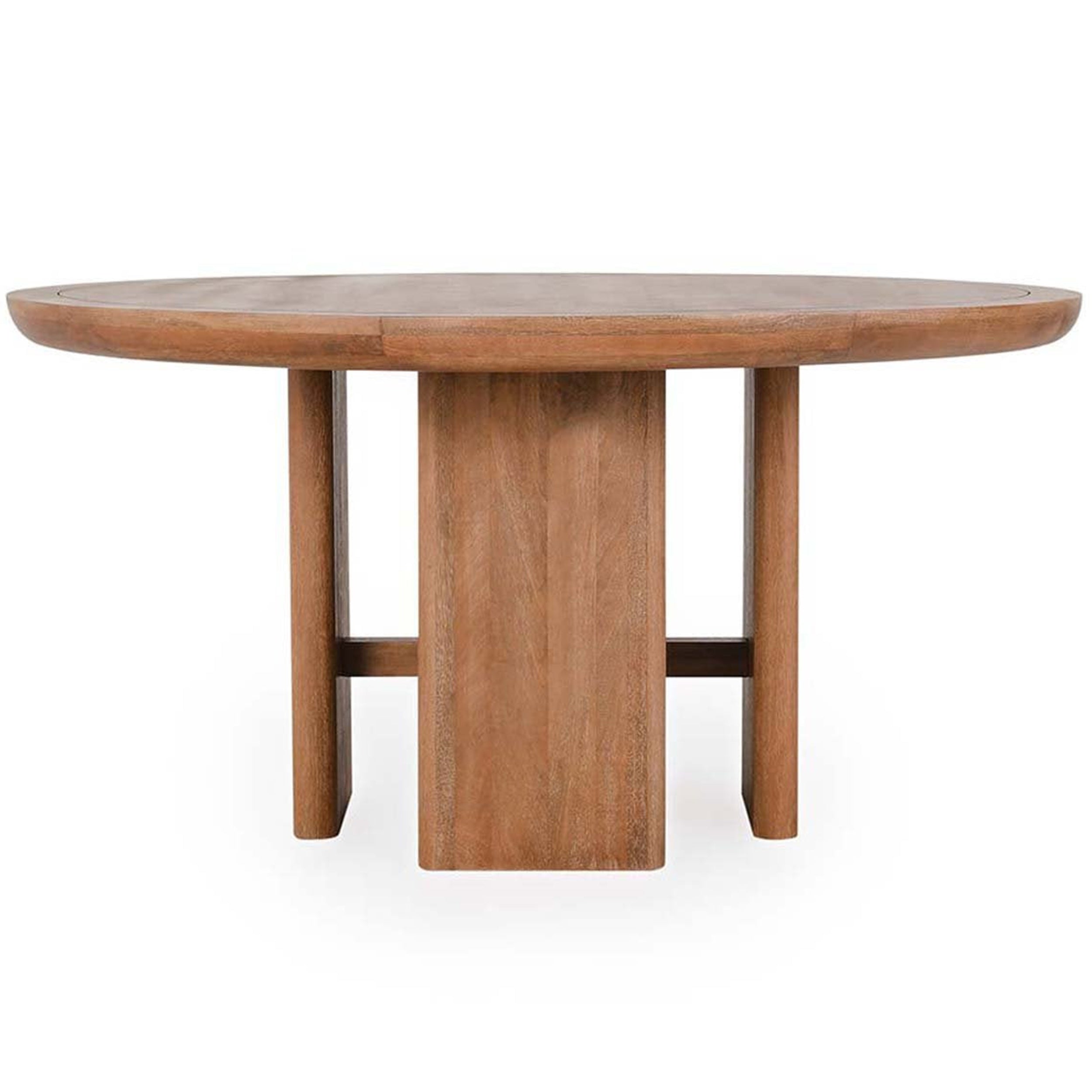 Selena Round Dining Table, Hickory Brown