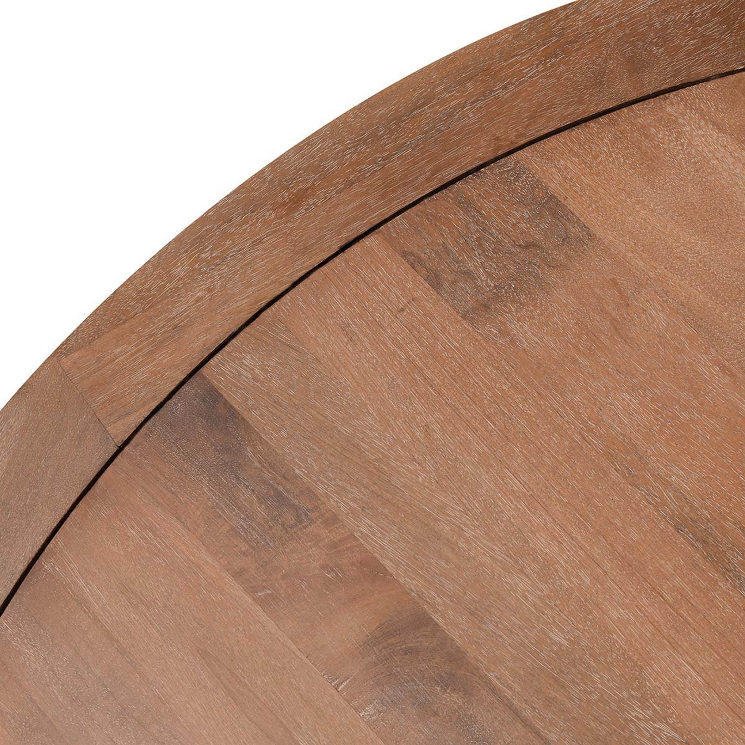 Selena Round Dining Table, Hickory Brown