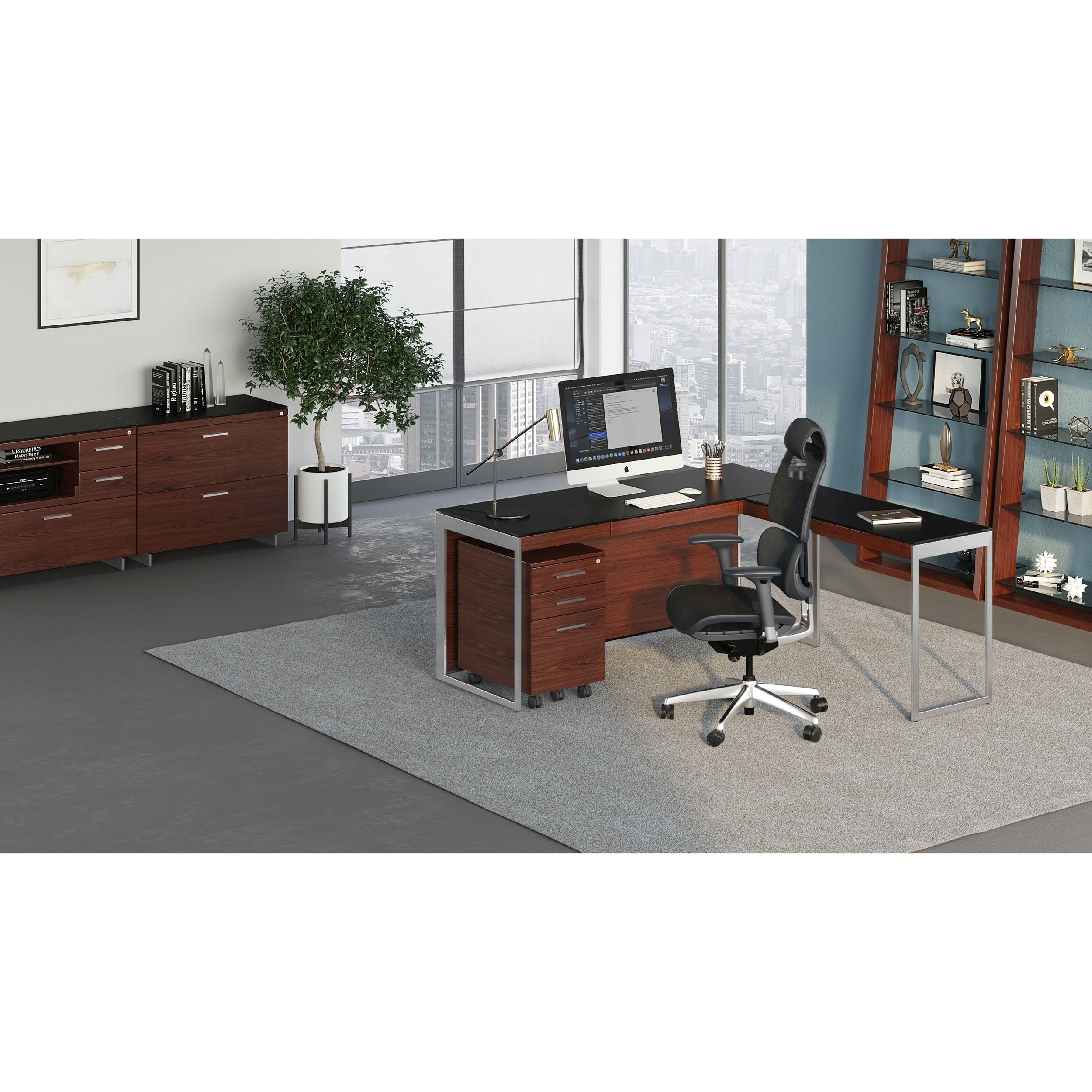 Sequel 20 6101, Chocolate Stained Walnut/Satin Nickel