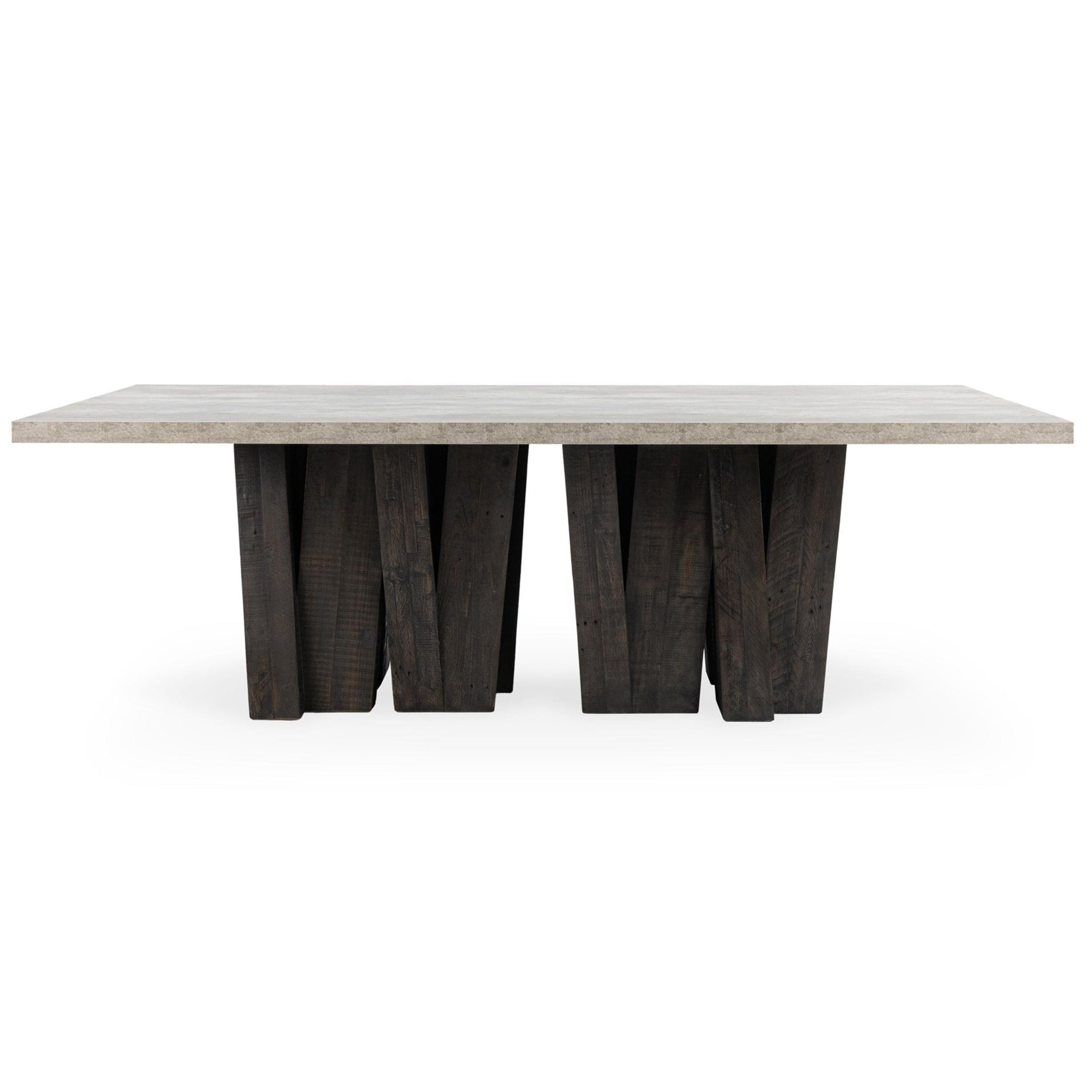 Simone Dining Table, Olive Brown