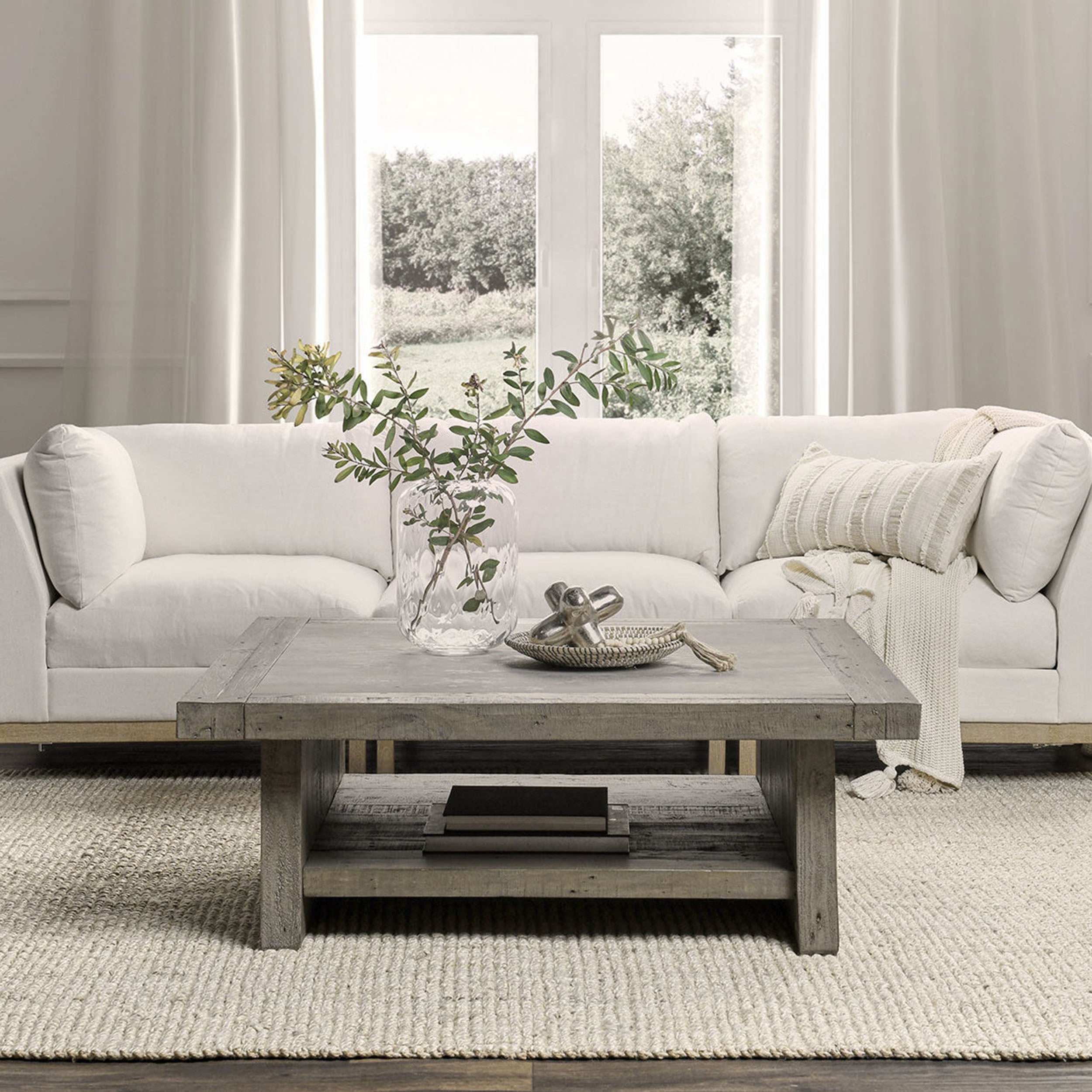 Stonebridge Coffee Table, Distressed Gray