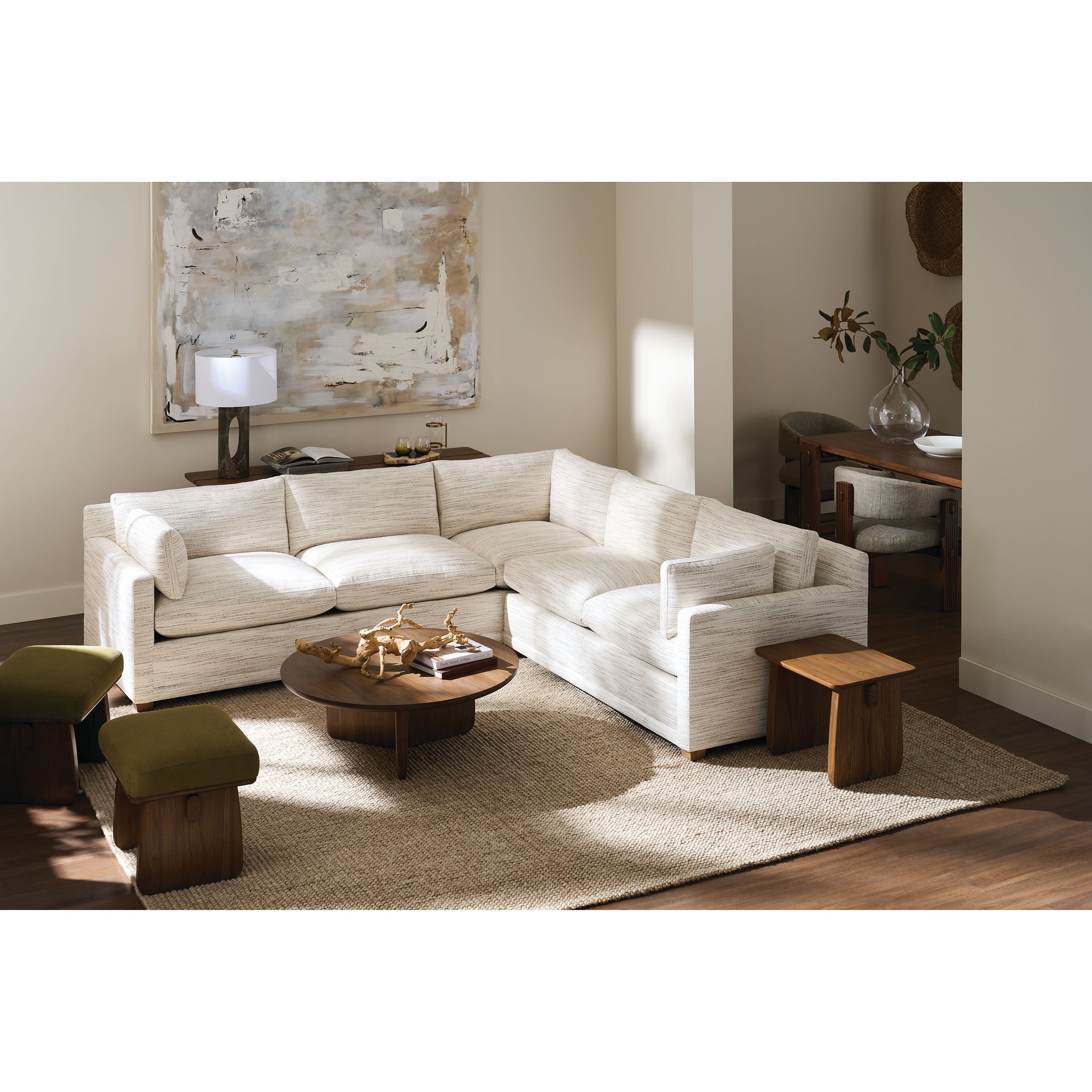 Sylvie Quick Ship 2-Piece Sectional, Beige