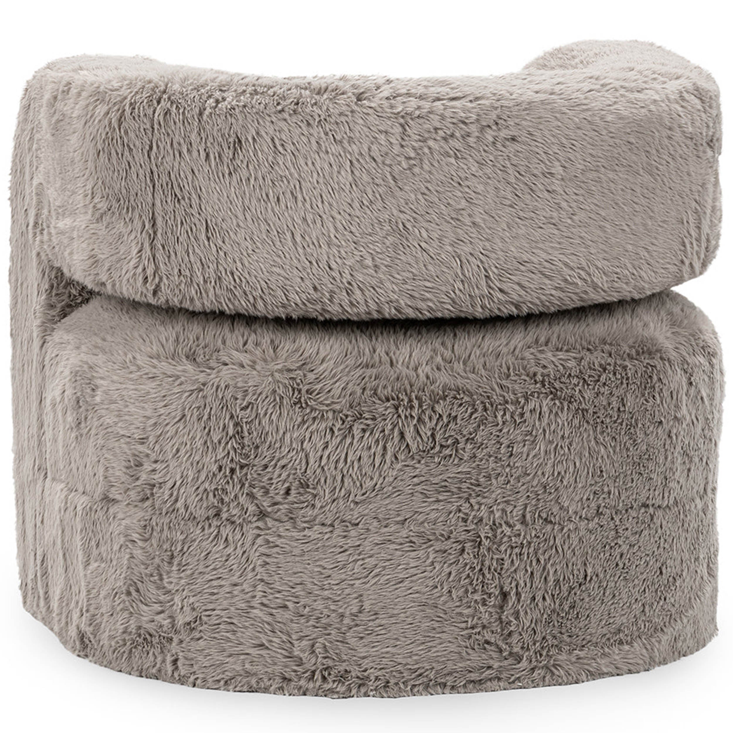 Teddy Plush Accent Chair, Granite