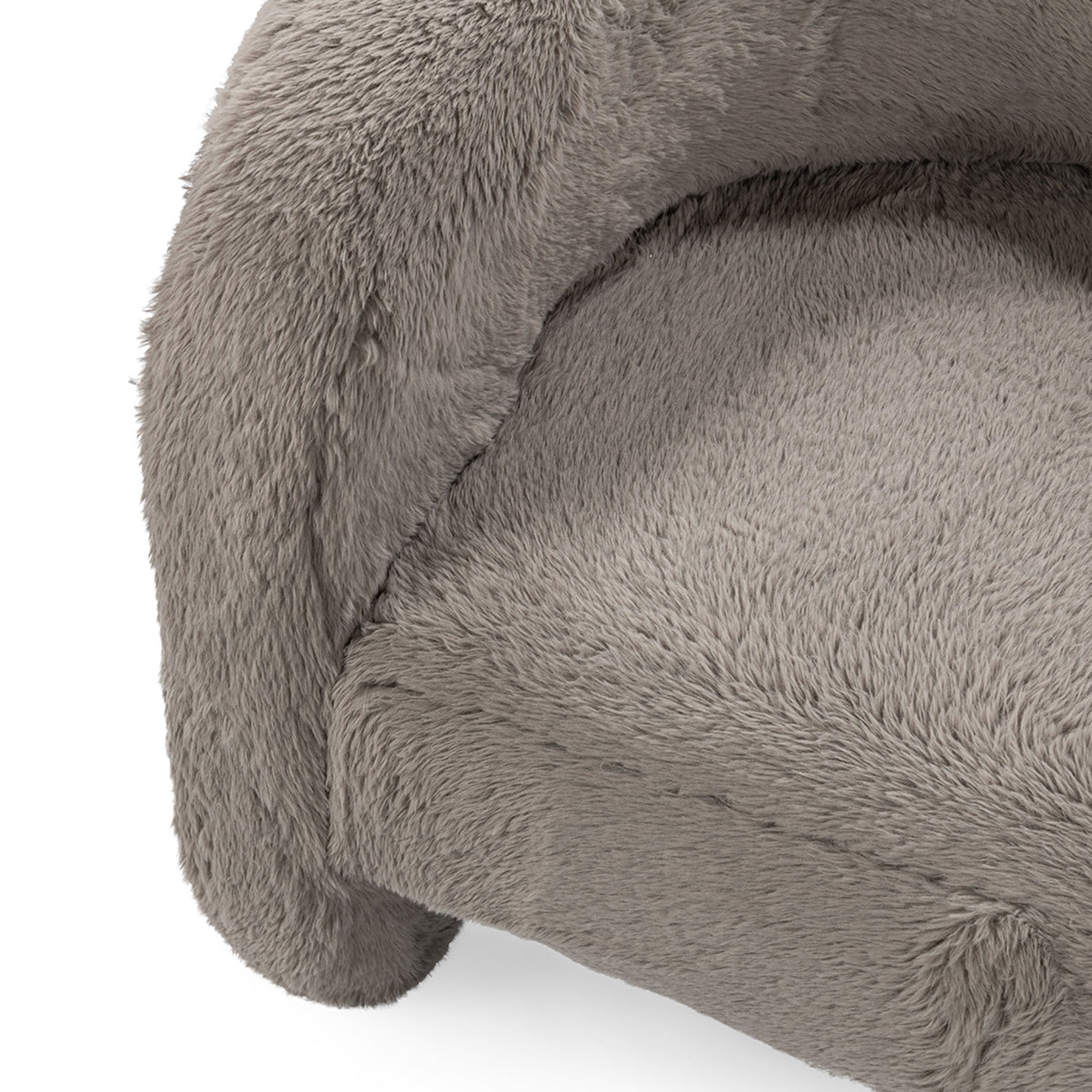 Teddy Plush Accent Chair, Granite