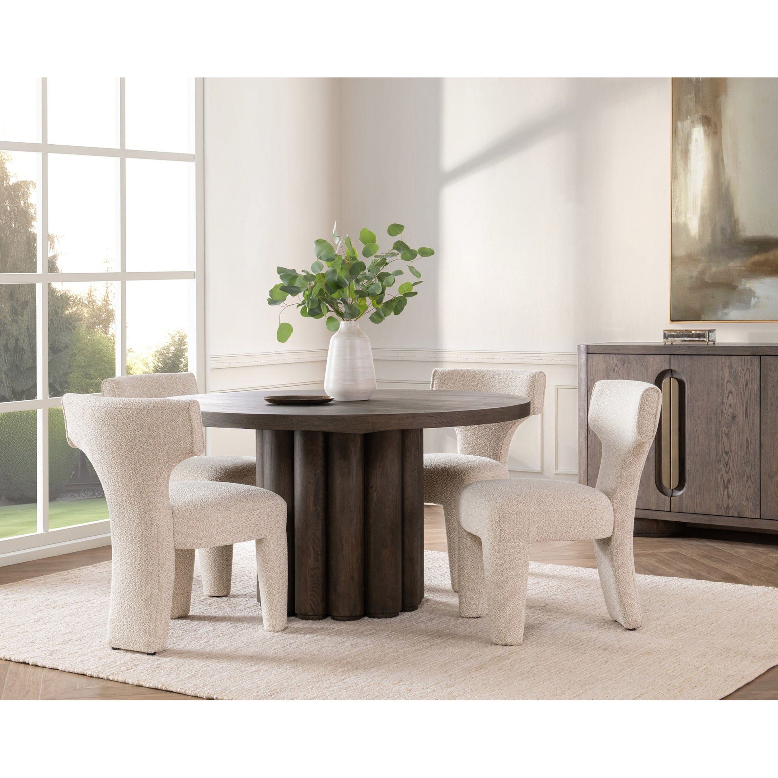 Tiber Solid Wood Dining Table, Toasted Brown