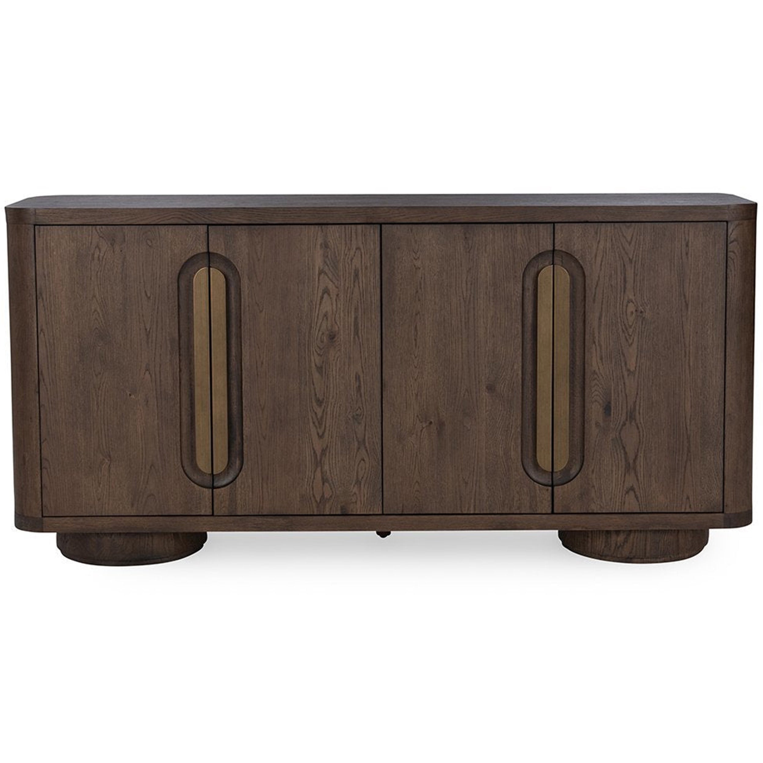Tiber Solid Wood 4Dr Buffet, Toasted Brown