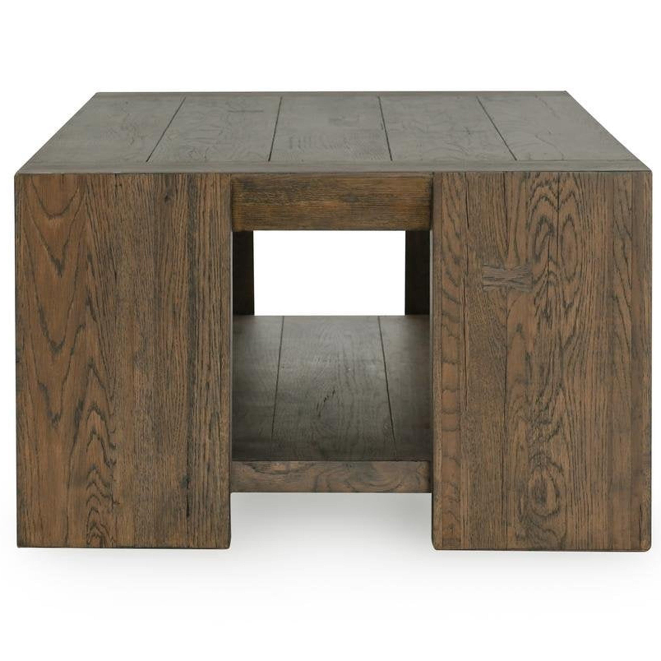 Troy Coffee Table, Suede Brown