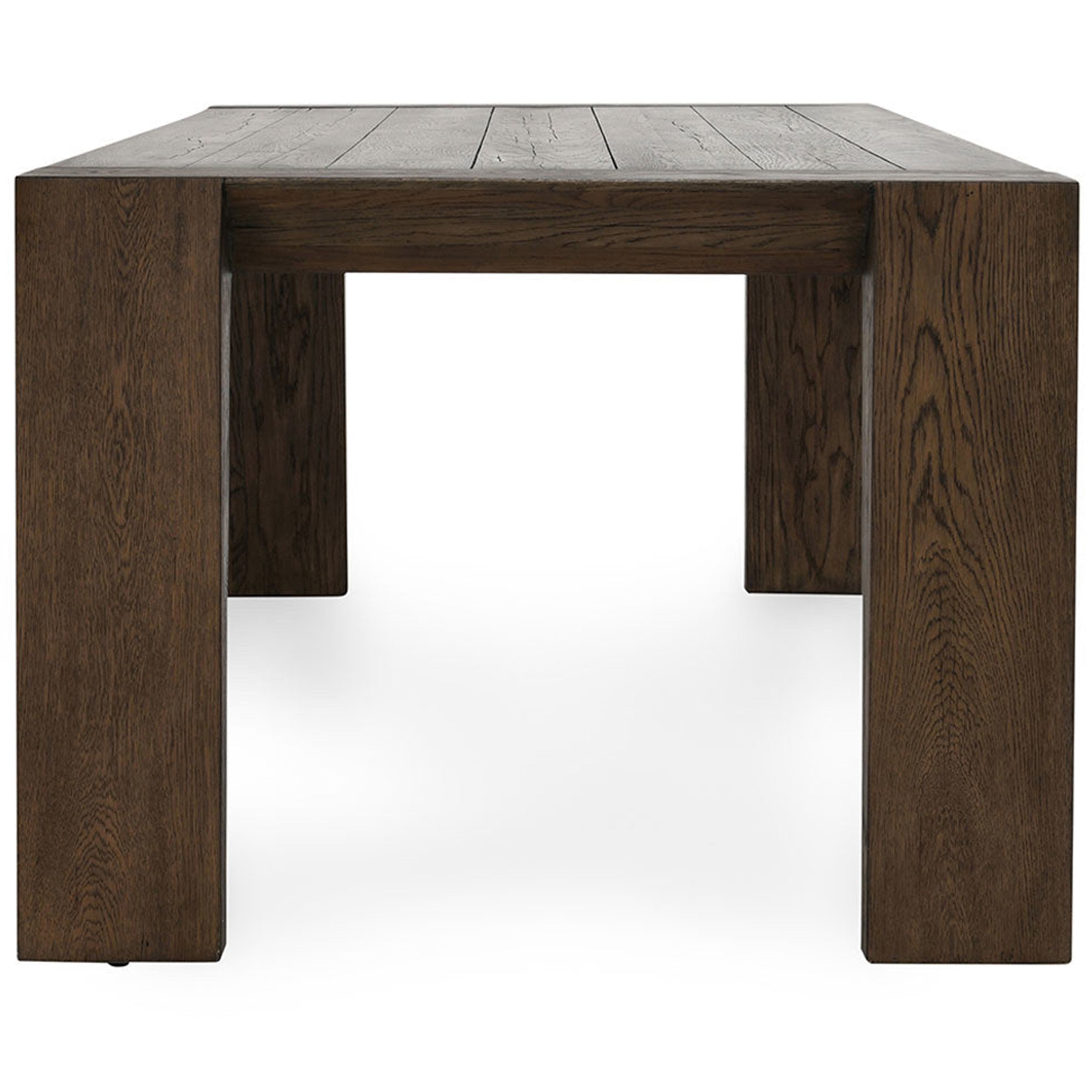 Troy Dining Table, Suede Brown