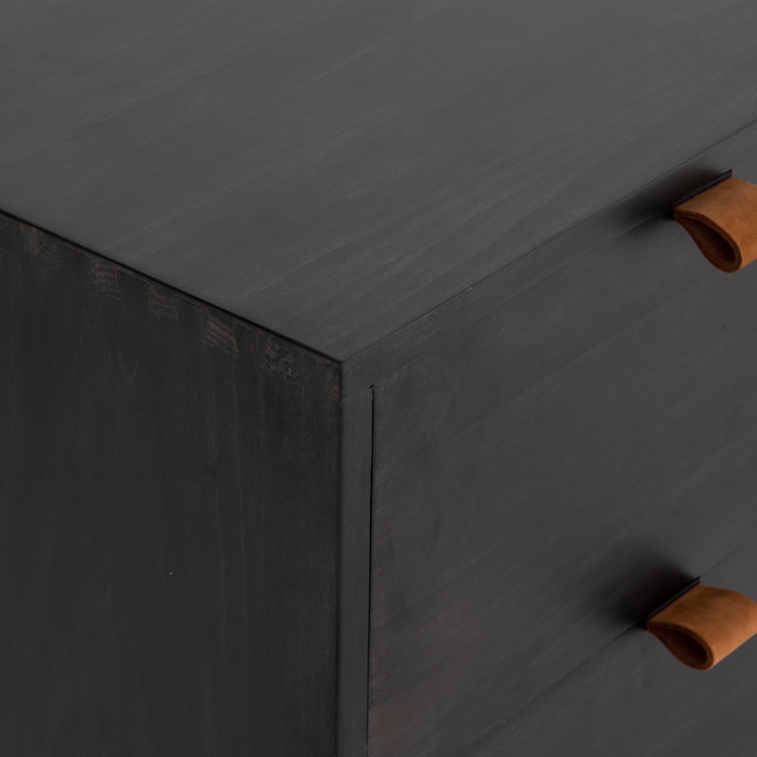Trey Media Console, Black Wash Poplar