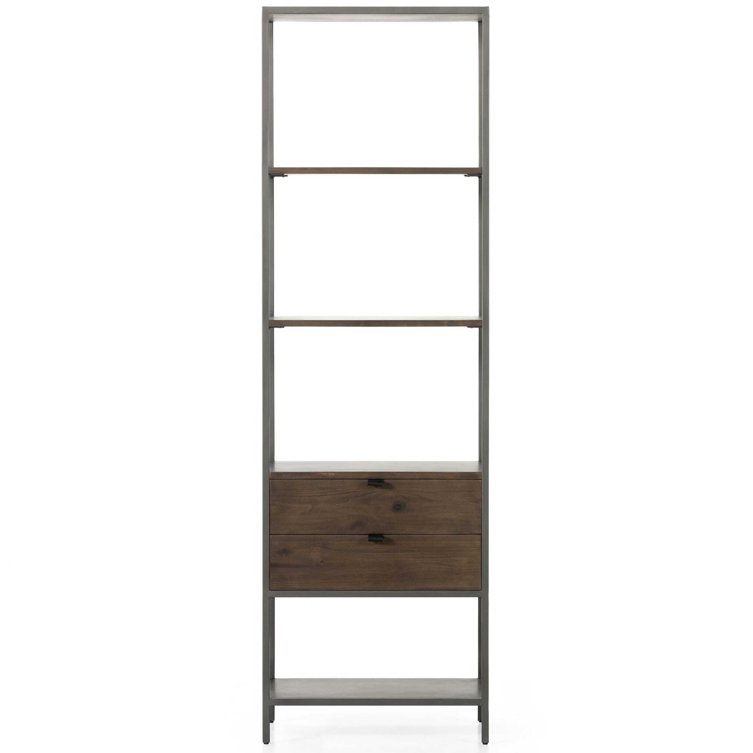 Trey Bookshelf, Natural Iron/Auburn Poplar