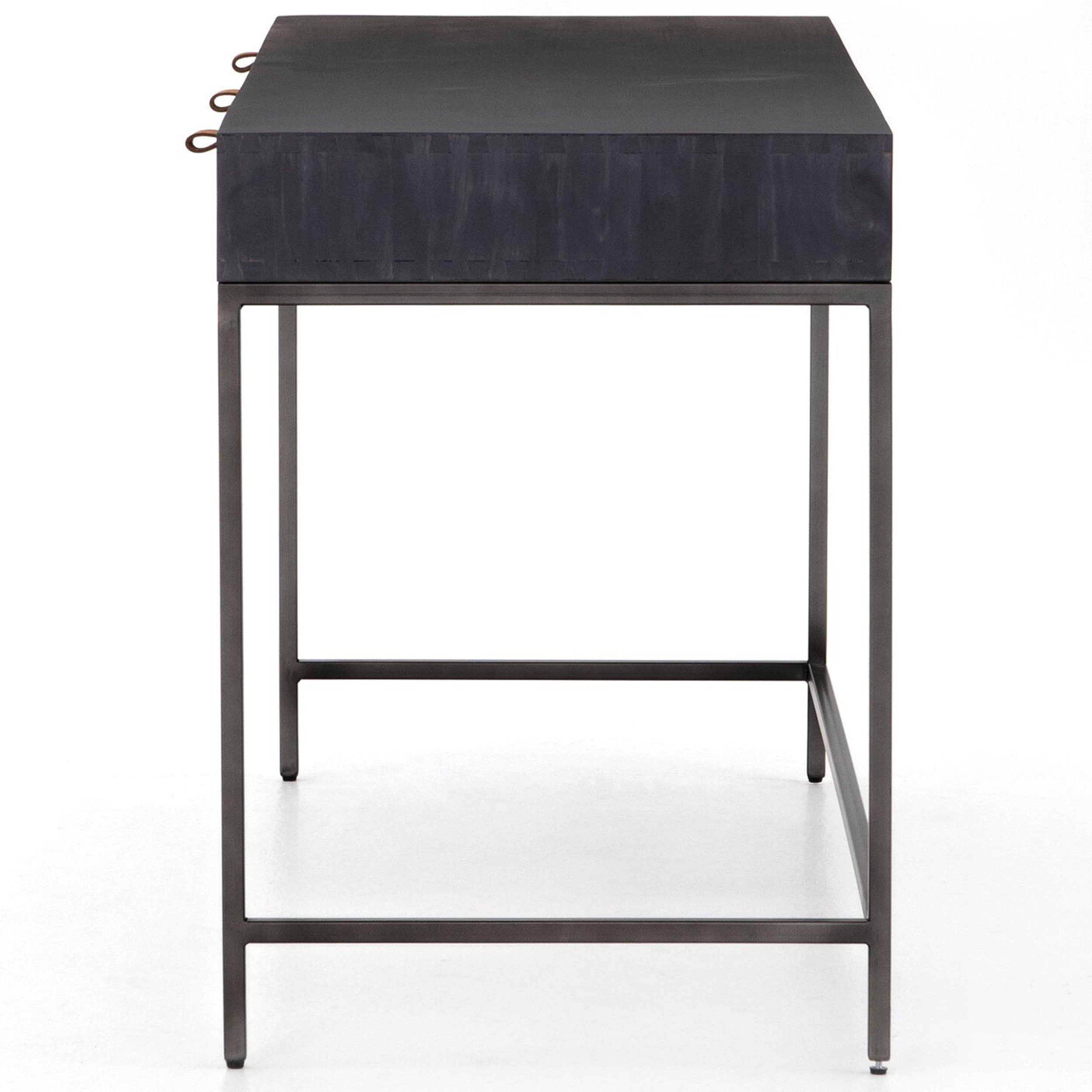 Trey Modular Writing Desk, Black Wash Poplar