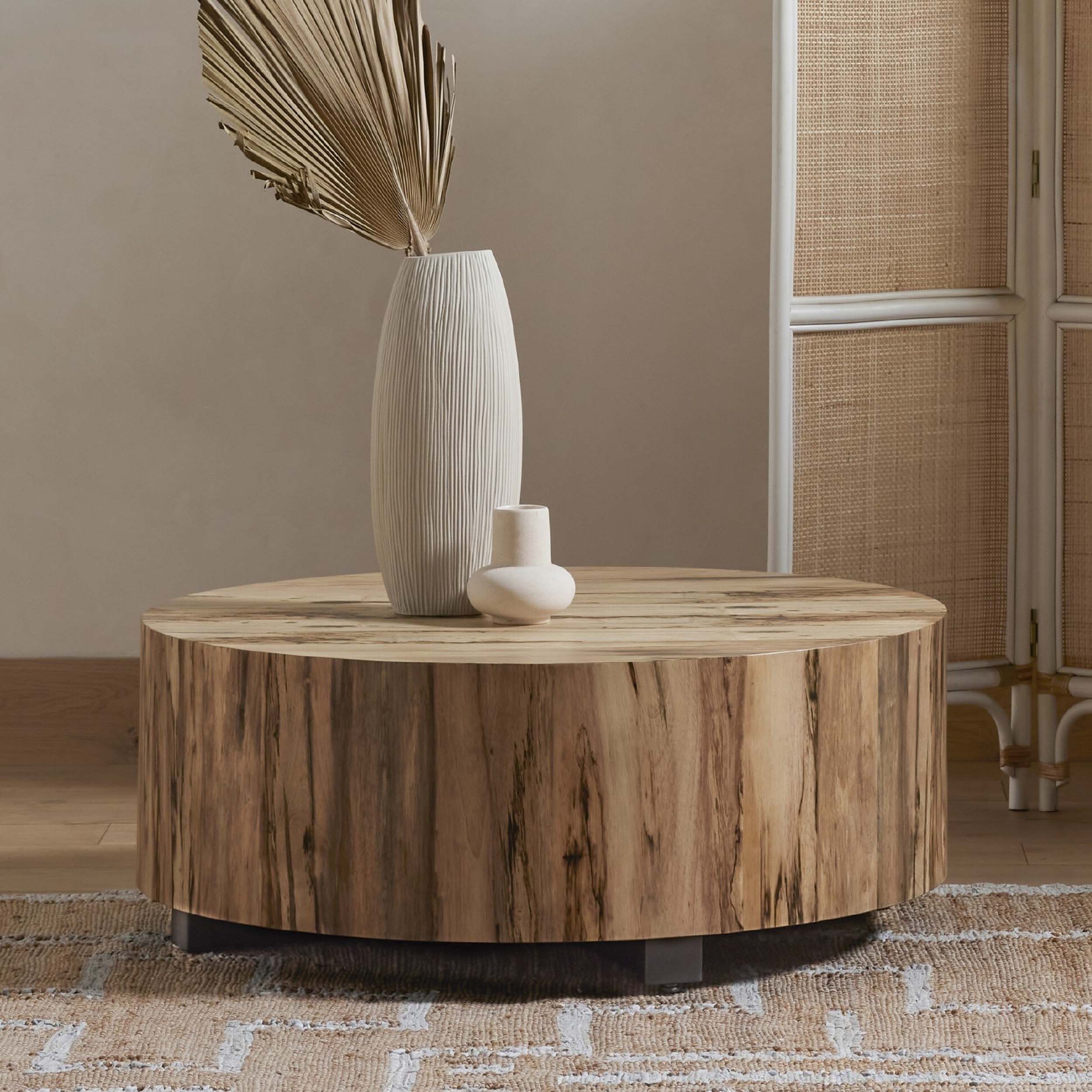 Hudson Round Coffee Table, Spalted Primavera
