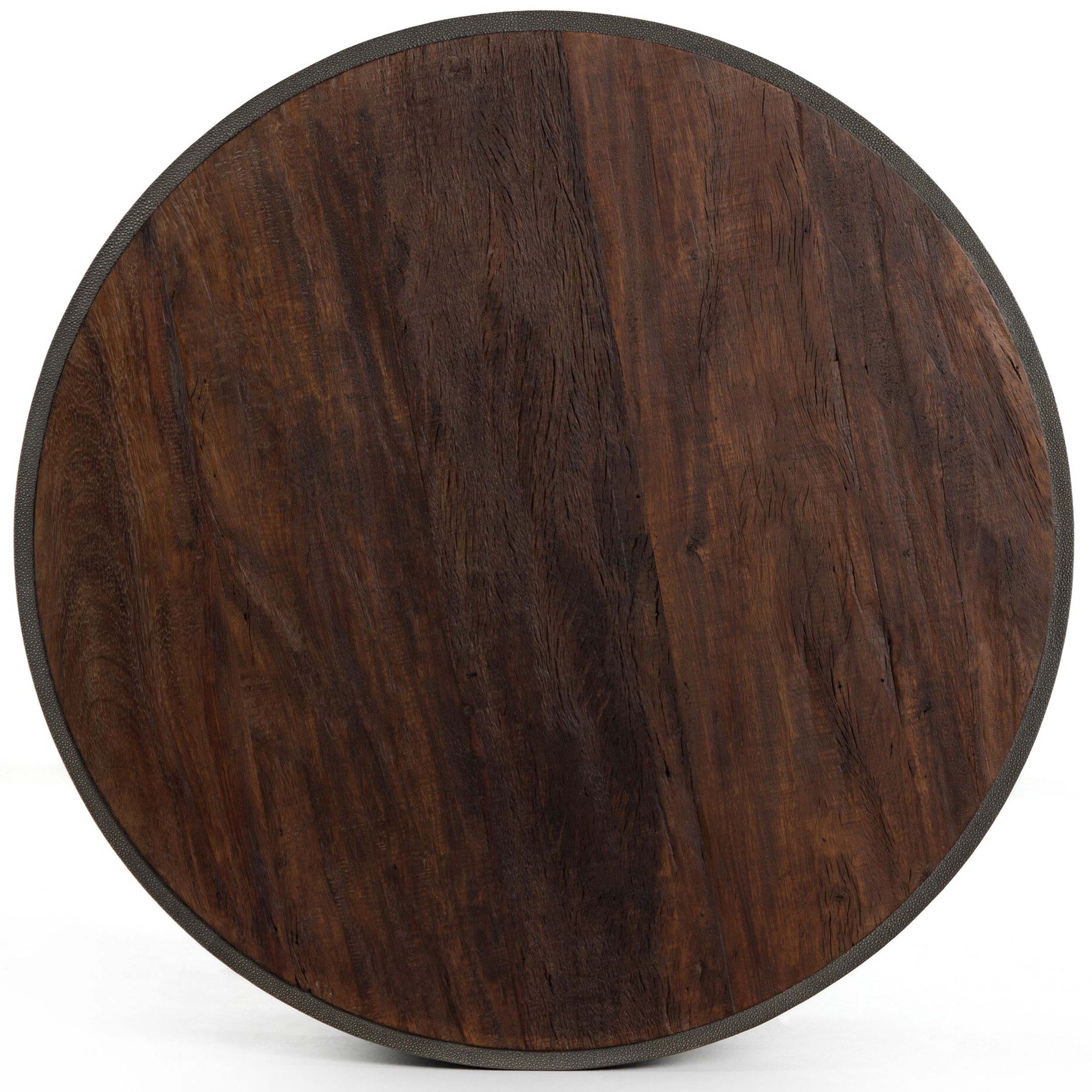 Crosby Round Coffee Table, Natural Peroba