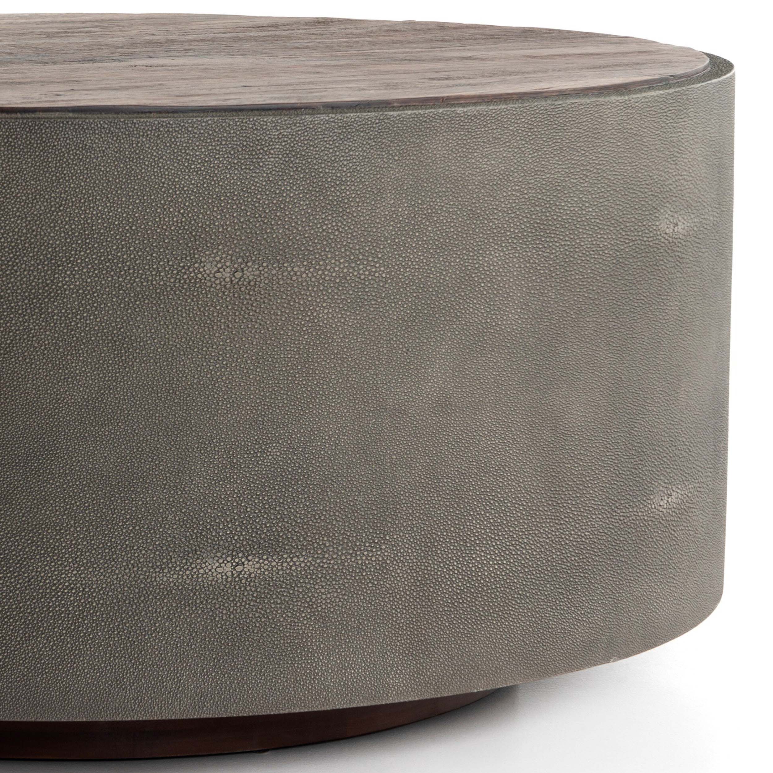 Crosby Round Coffee Table, Natural Peroba