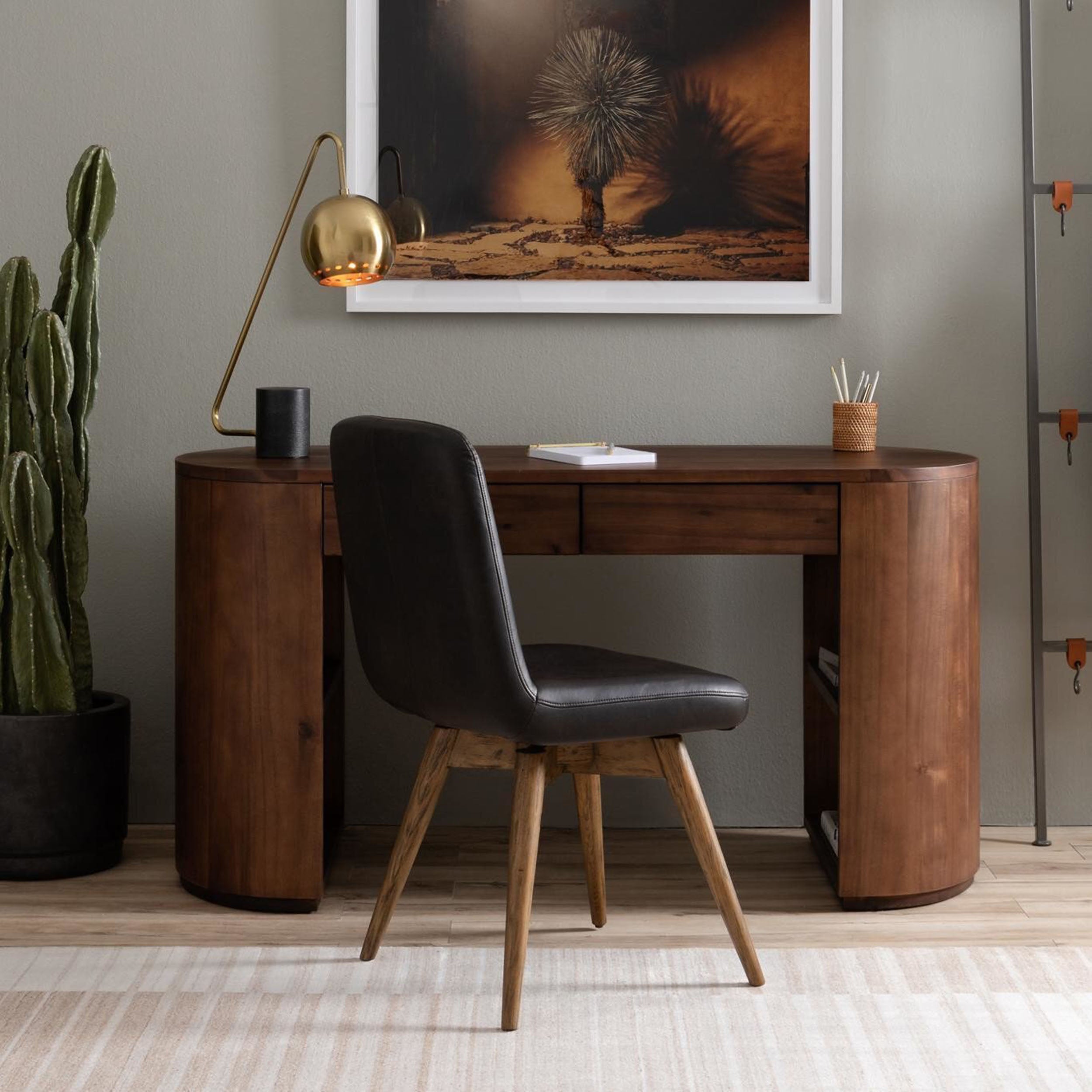 Pilar Desk, Caramel Brown