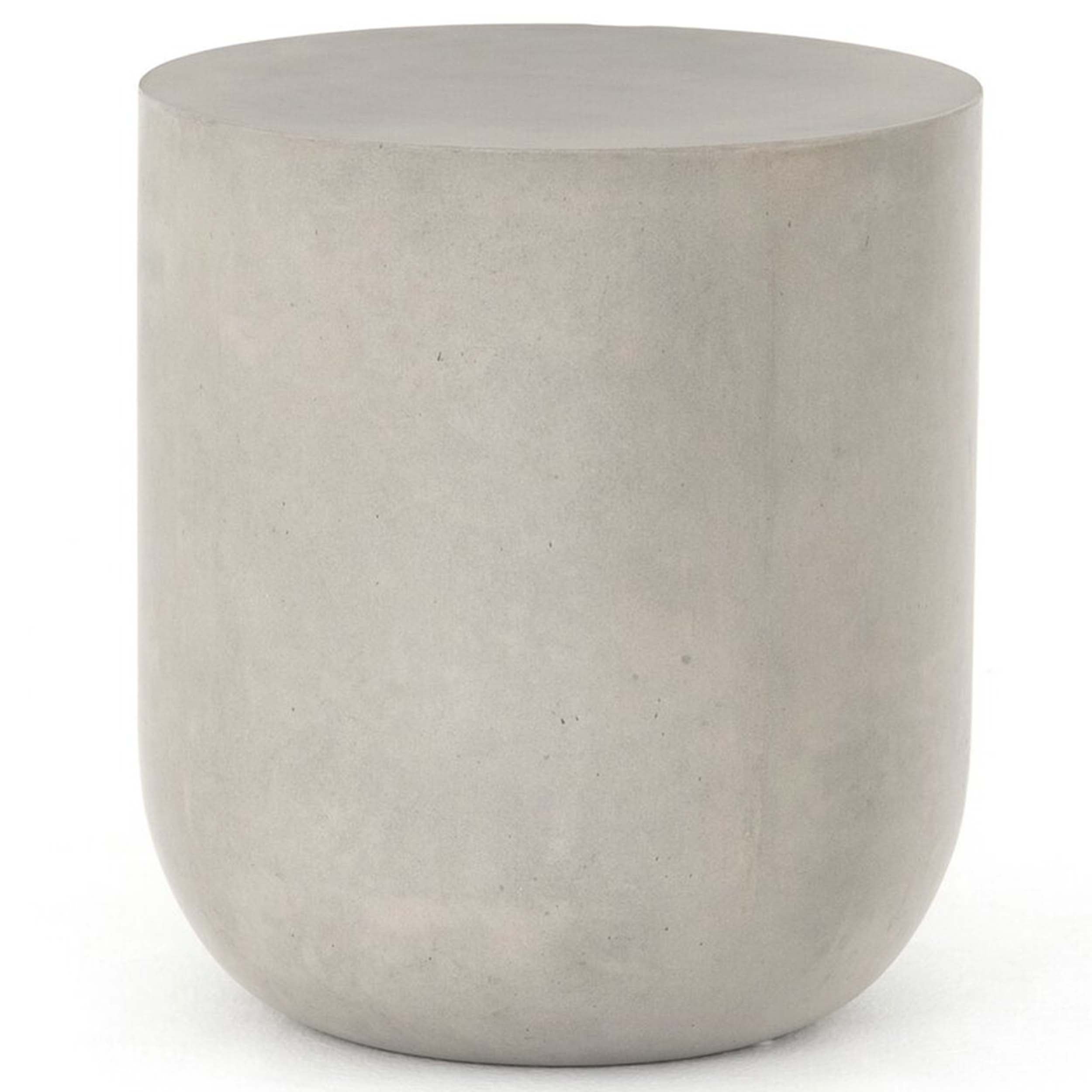 Ivan Round End Table, Grey Concrete