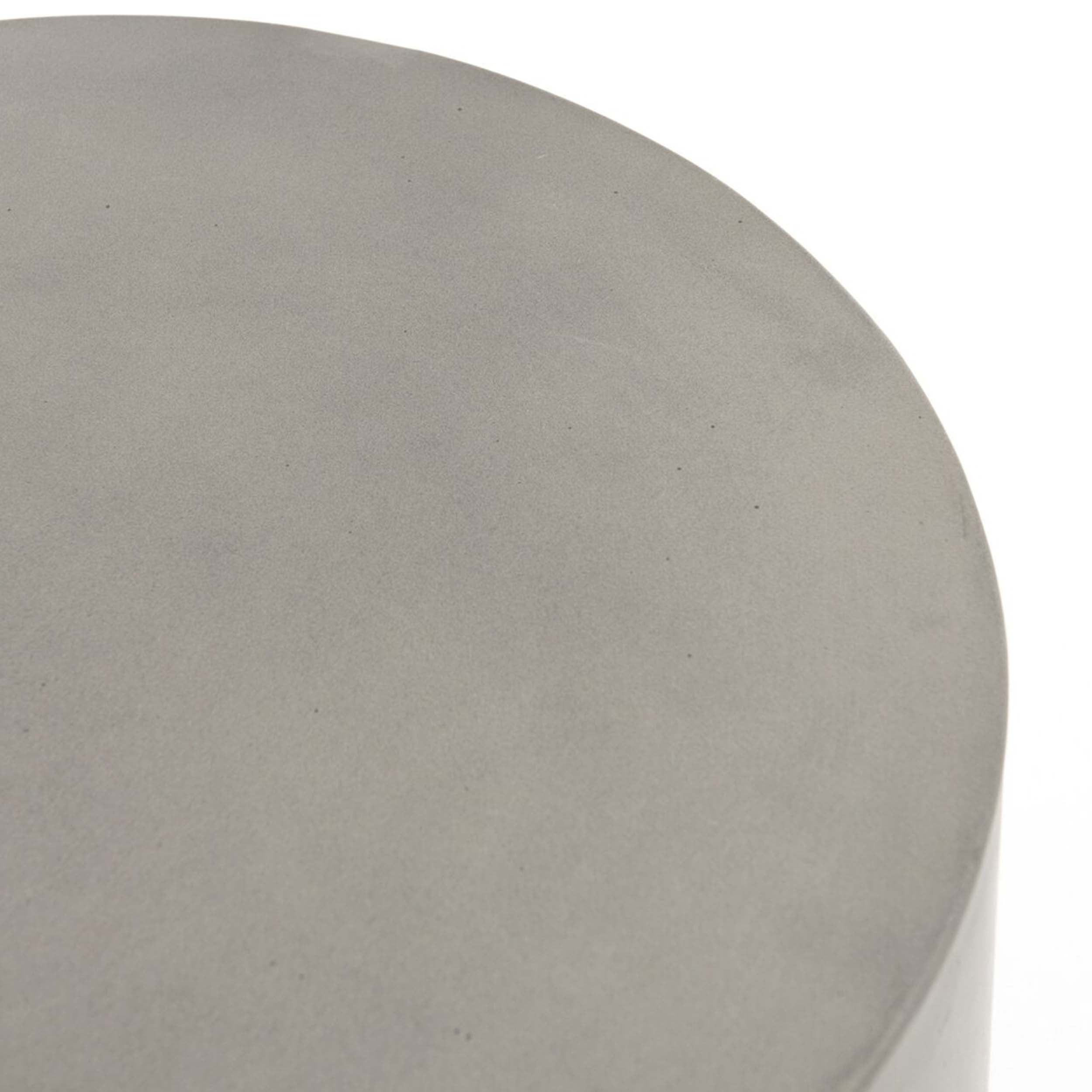 Ivan Round End Table, Grey Concrete