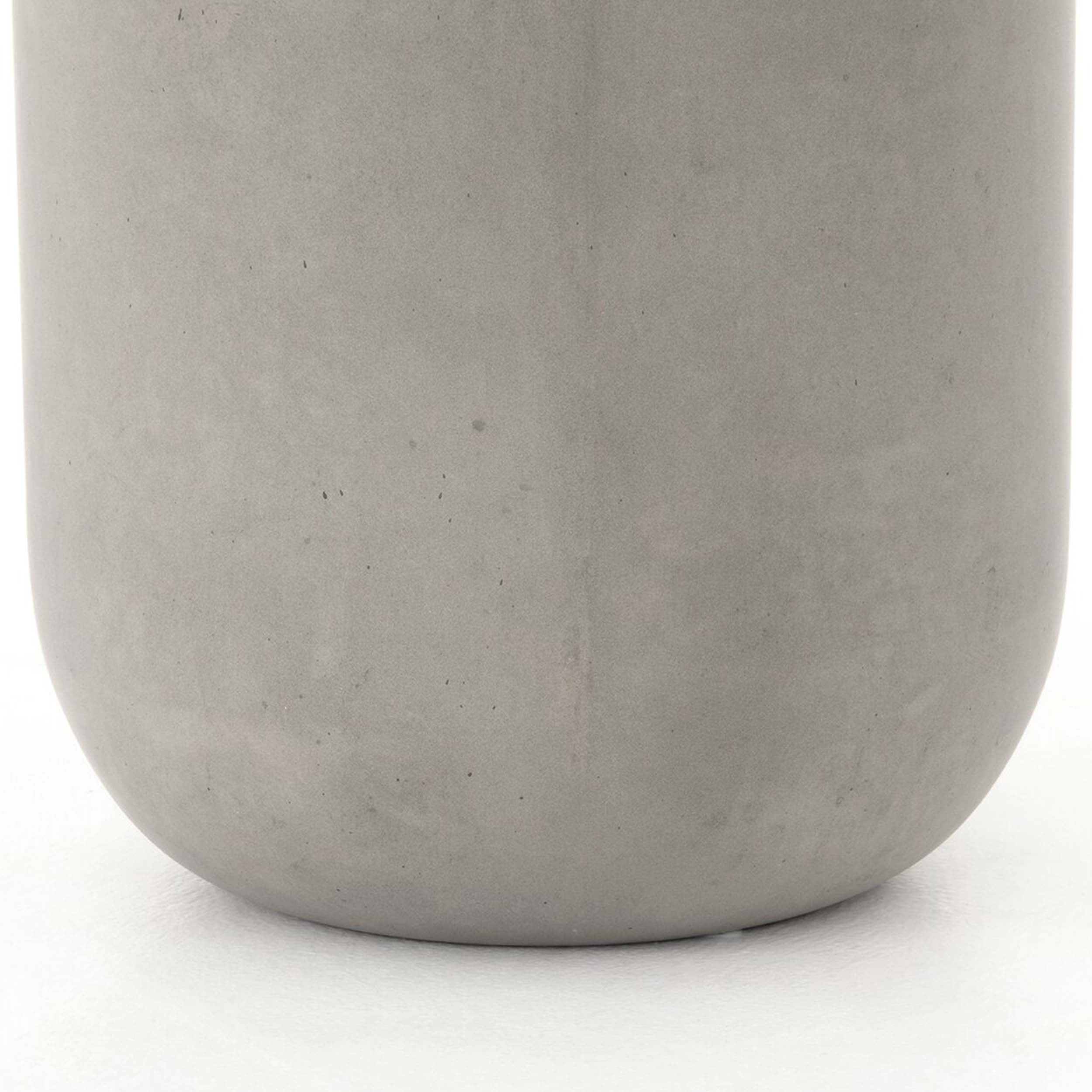 Ivan Round End Table, Grey Concrete