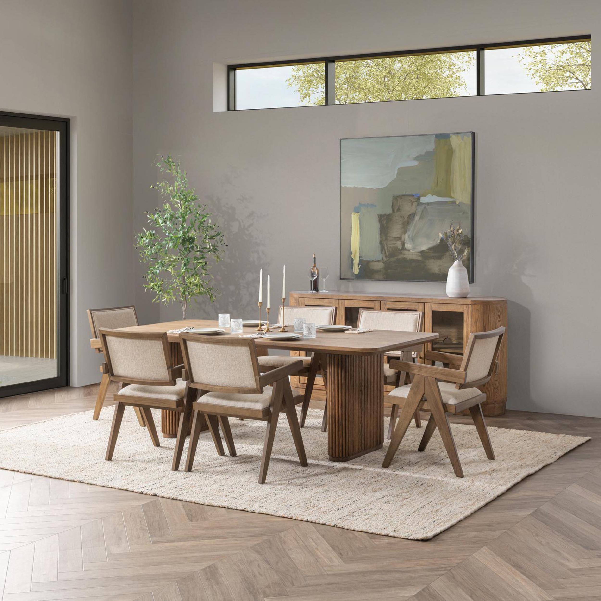 Vander Rectangular Dining Table, Tawny Brown