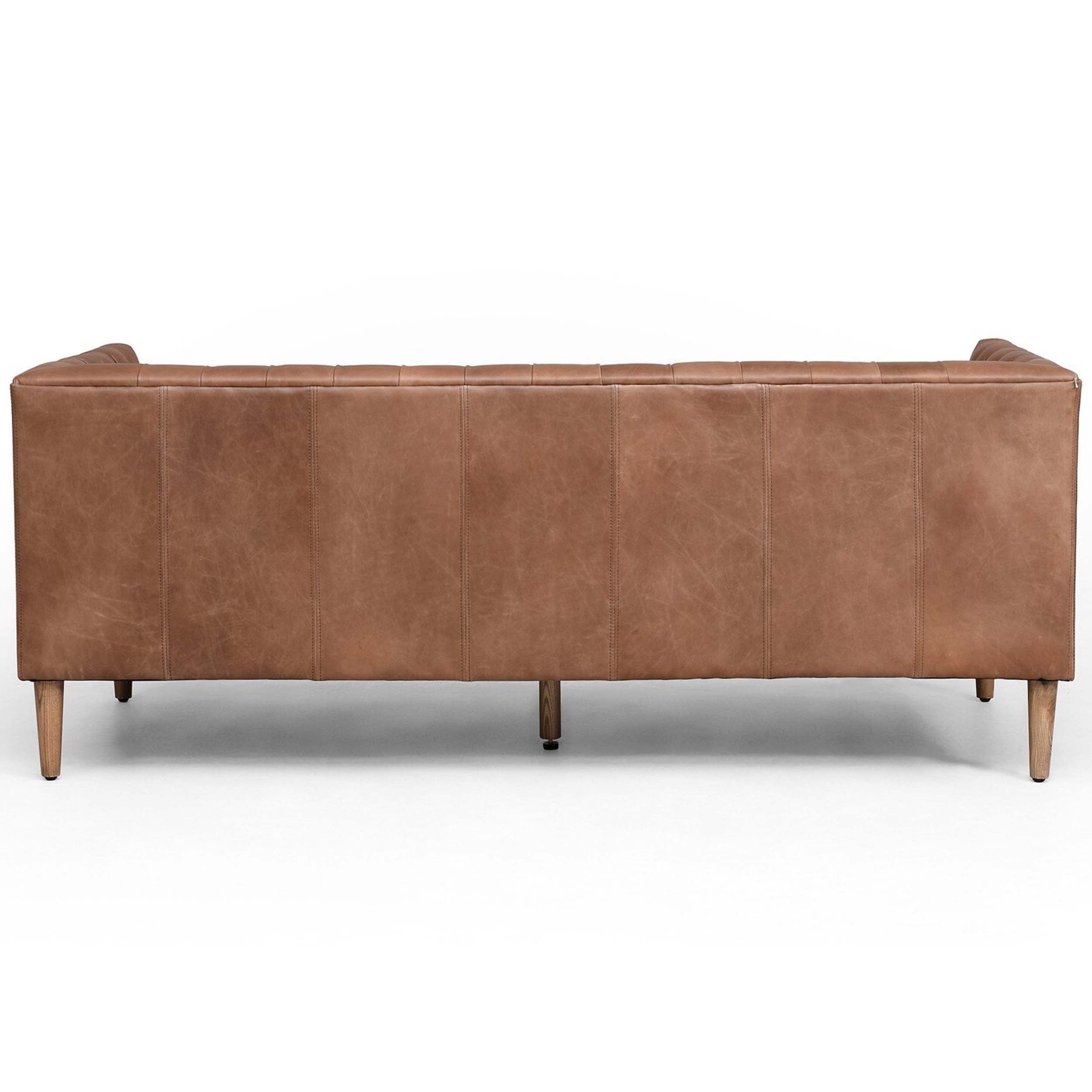 Williams Leather Sofa, Natural Washed Chocolate
