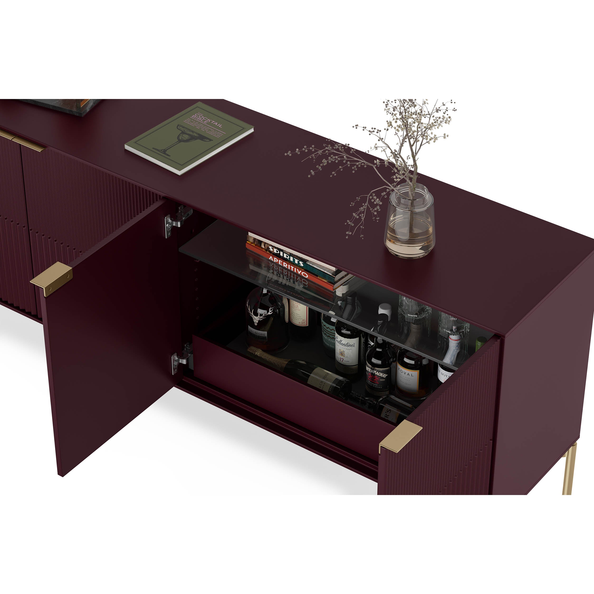 Zig 7649, Merlot/Brushed Brass