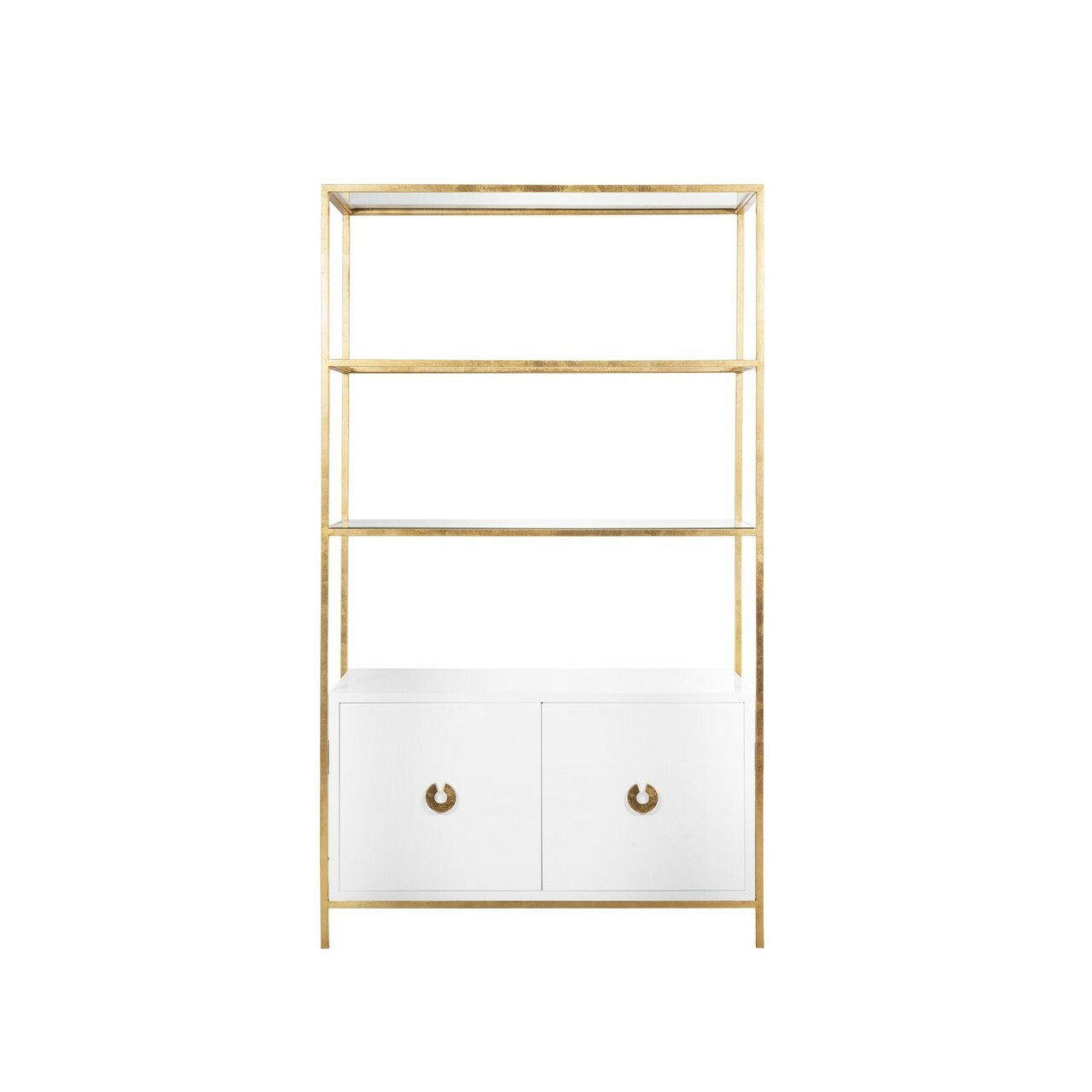 Wyeth white Lacquer Gold Leaf Etagere