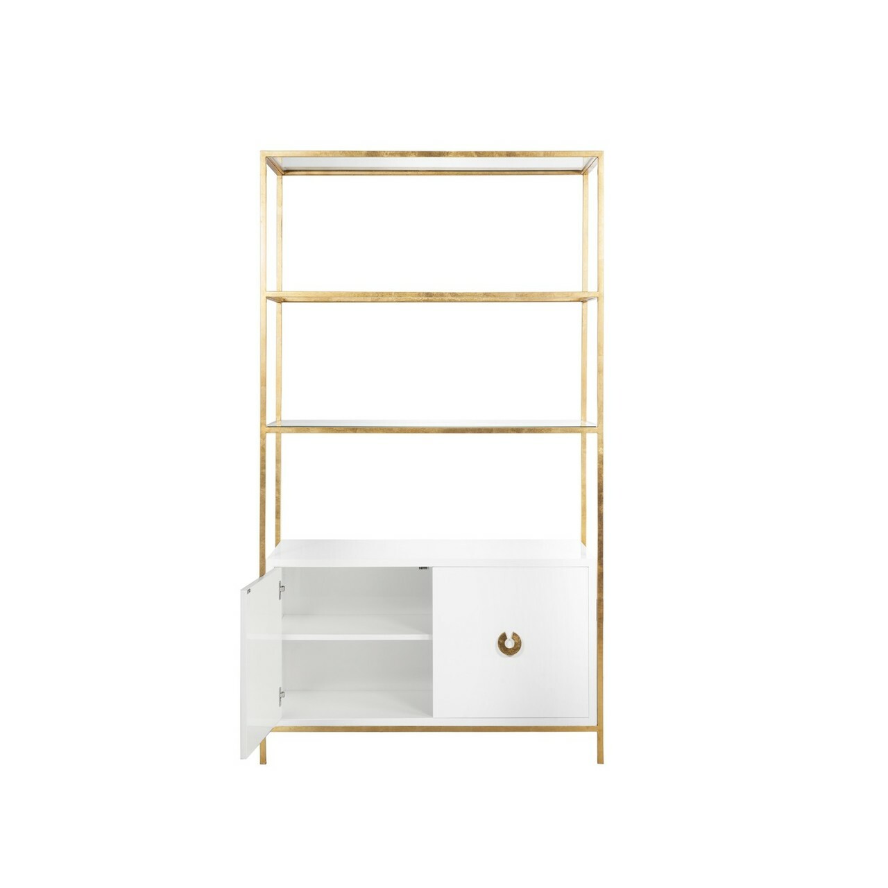 Wyeth white Lacquer Gold Leaf Etagere
