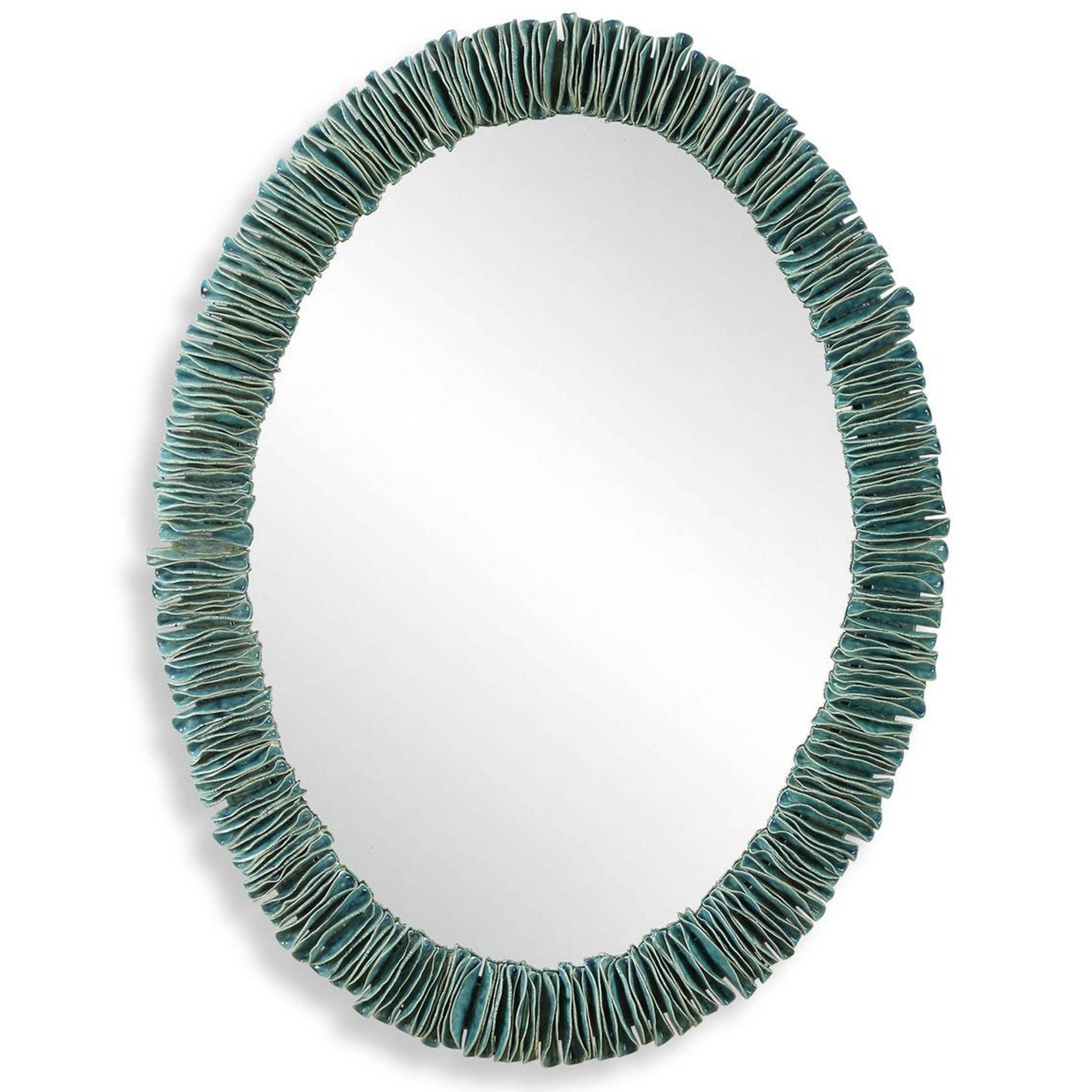 Bonaire Oval Mirror, Blue