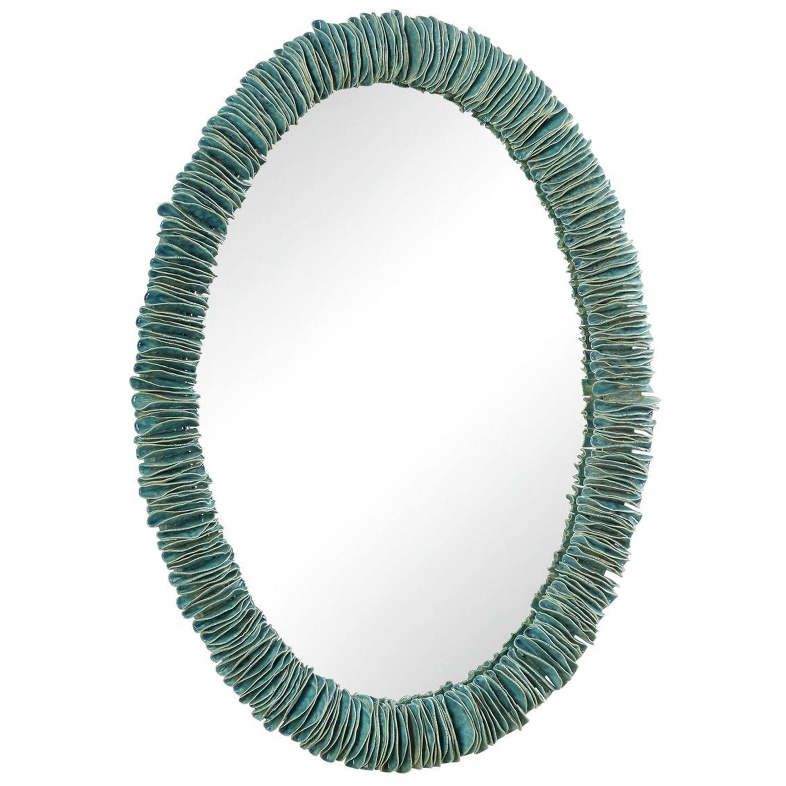 Bonaire Oval Mirror, Blue