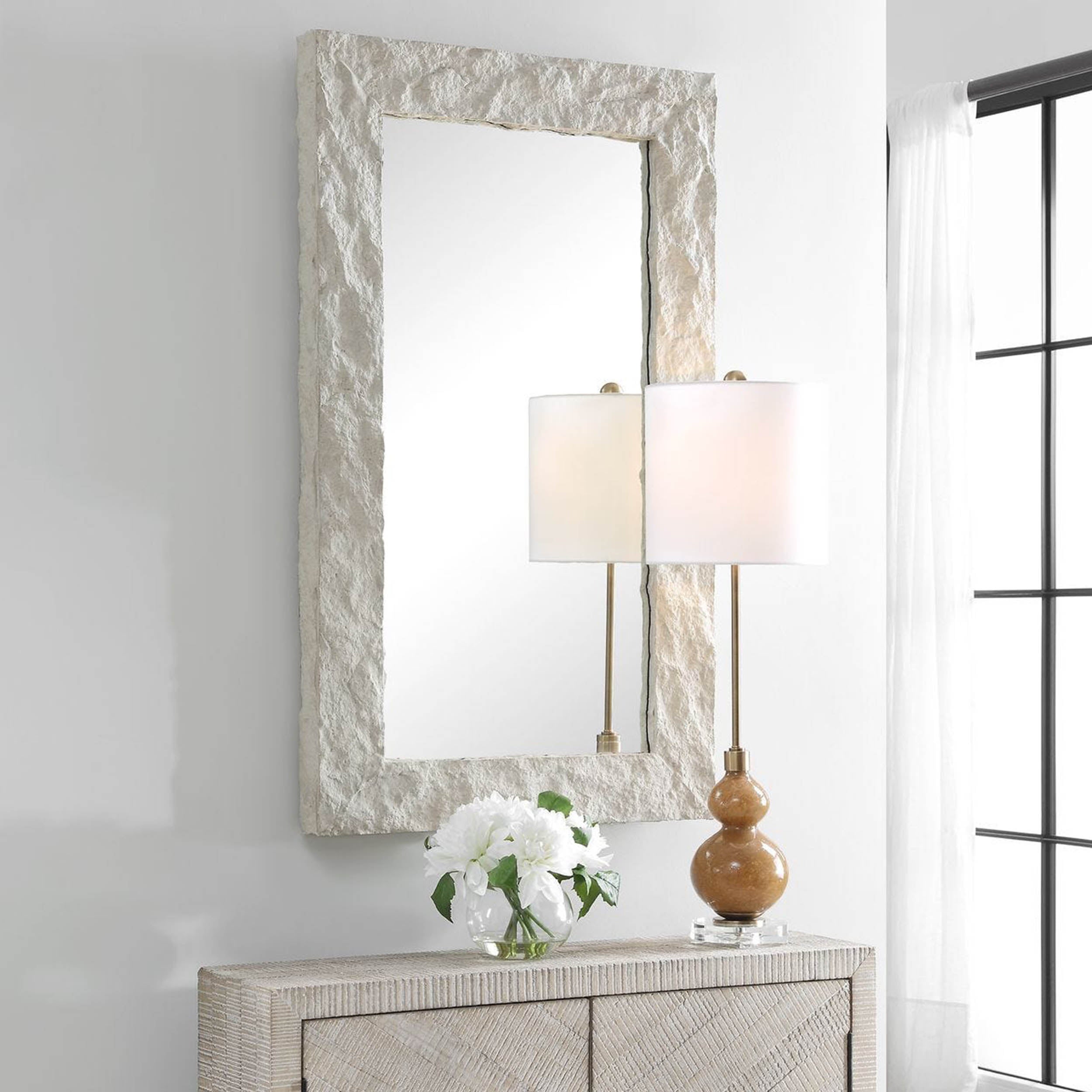 Quarry Rectangle Mirror, White