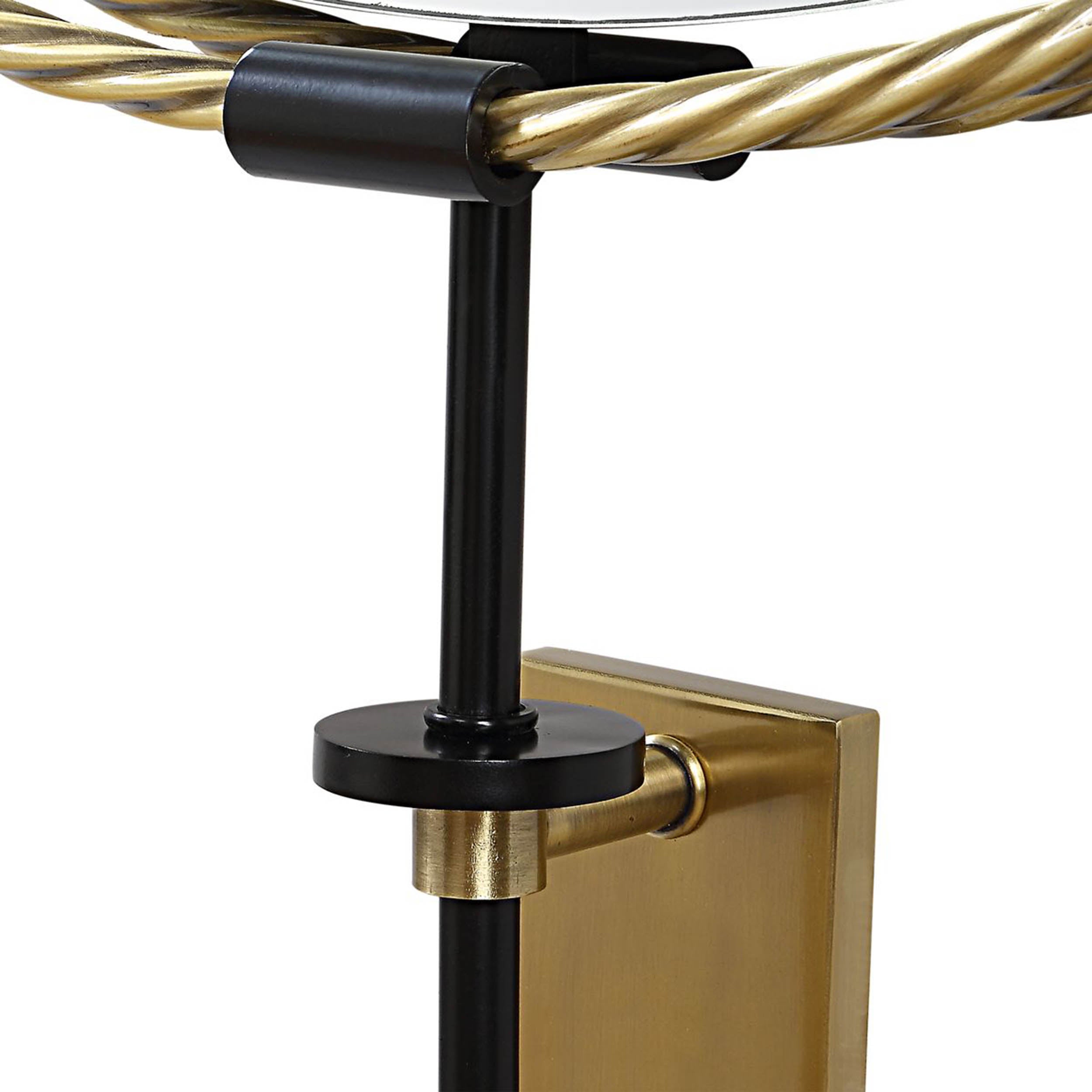 Guardrail Round Mirror, Gold