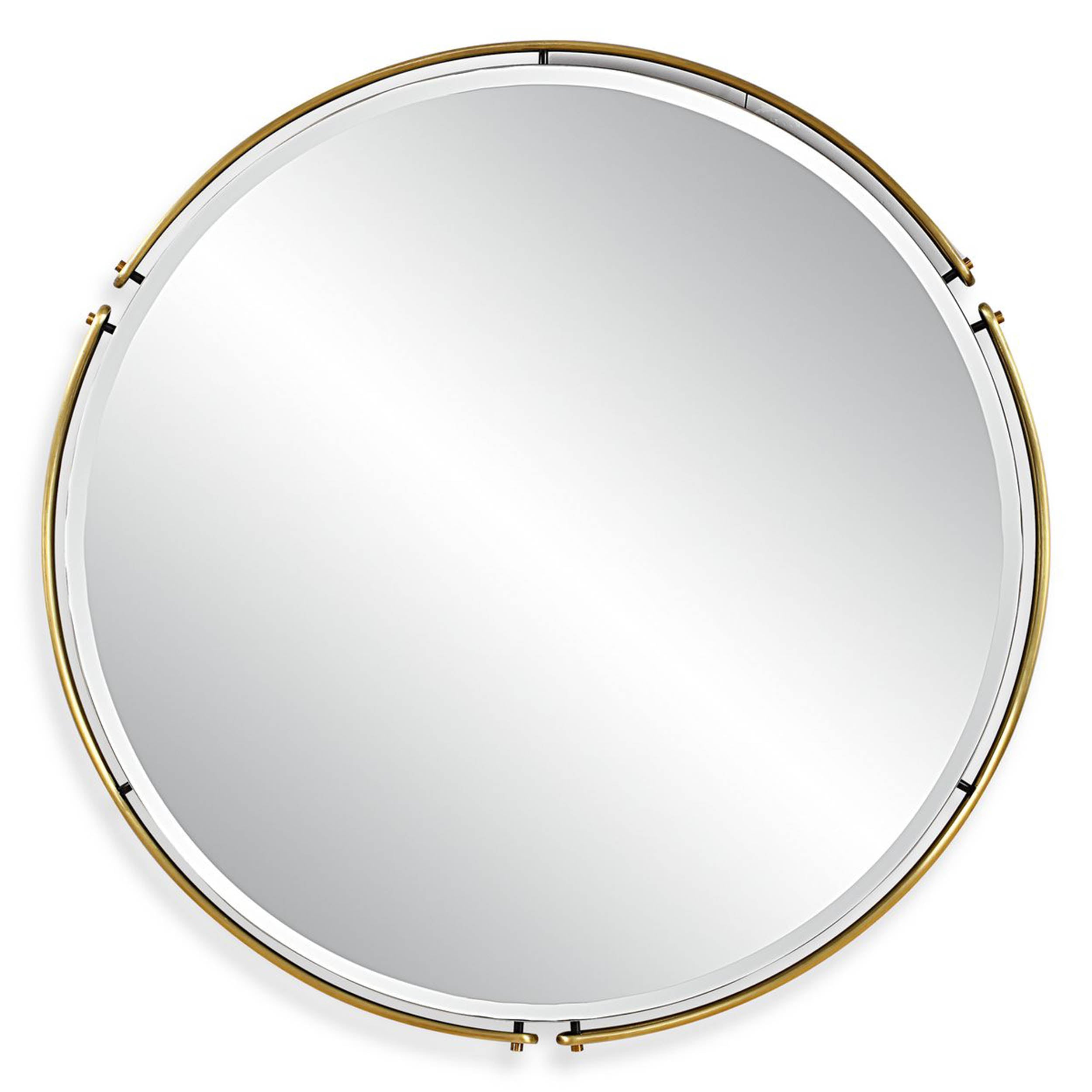 Wesley Round Mirror, Gold