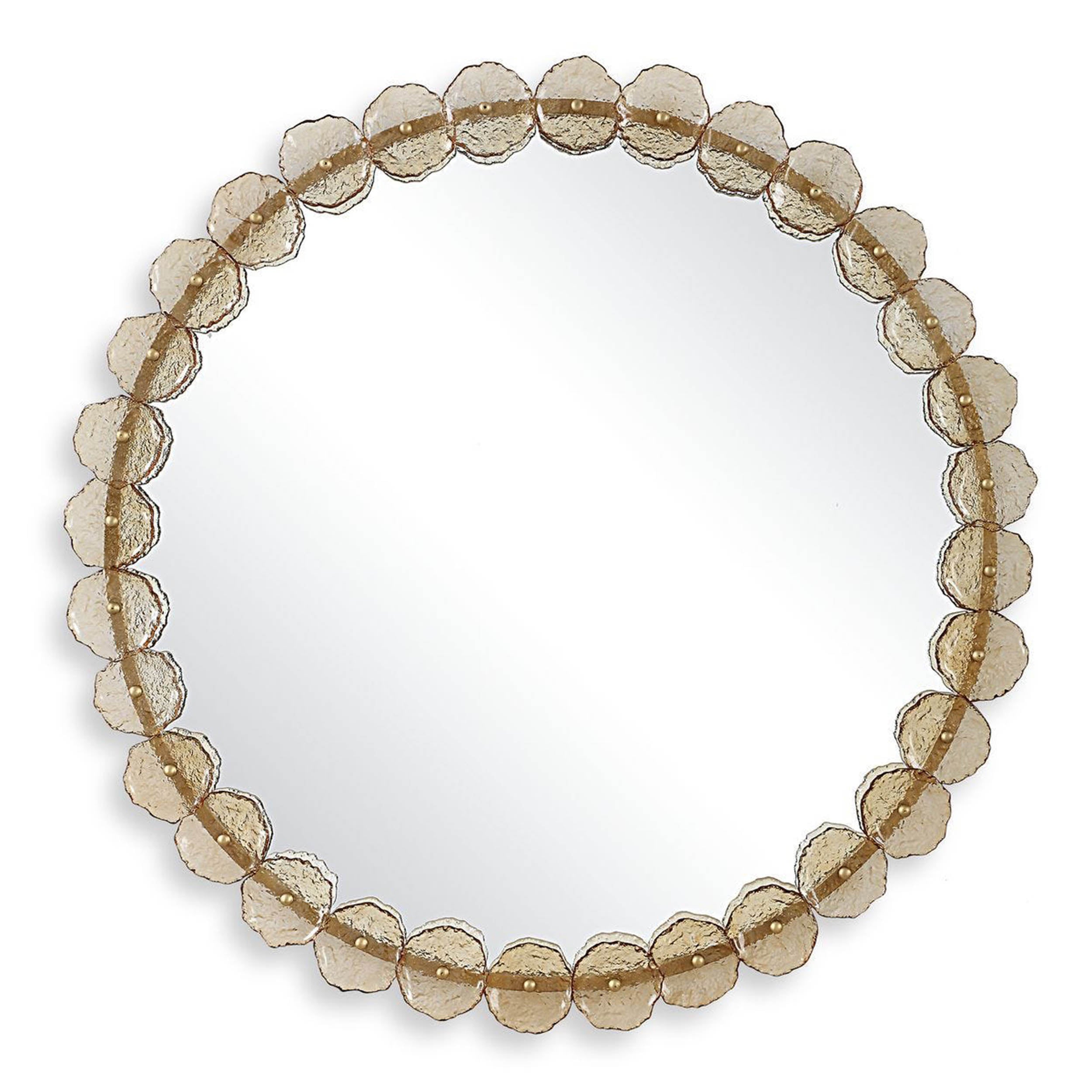 Nolina Round Mirror, Gold