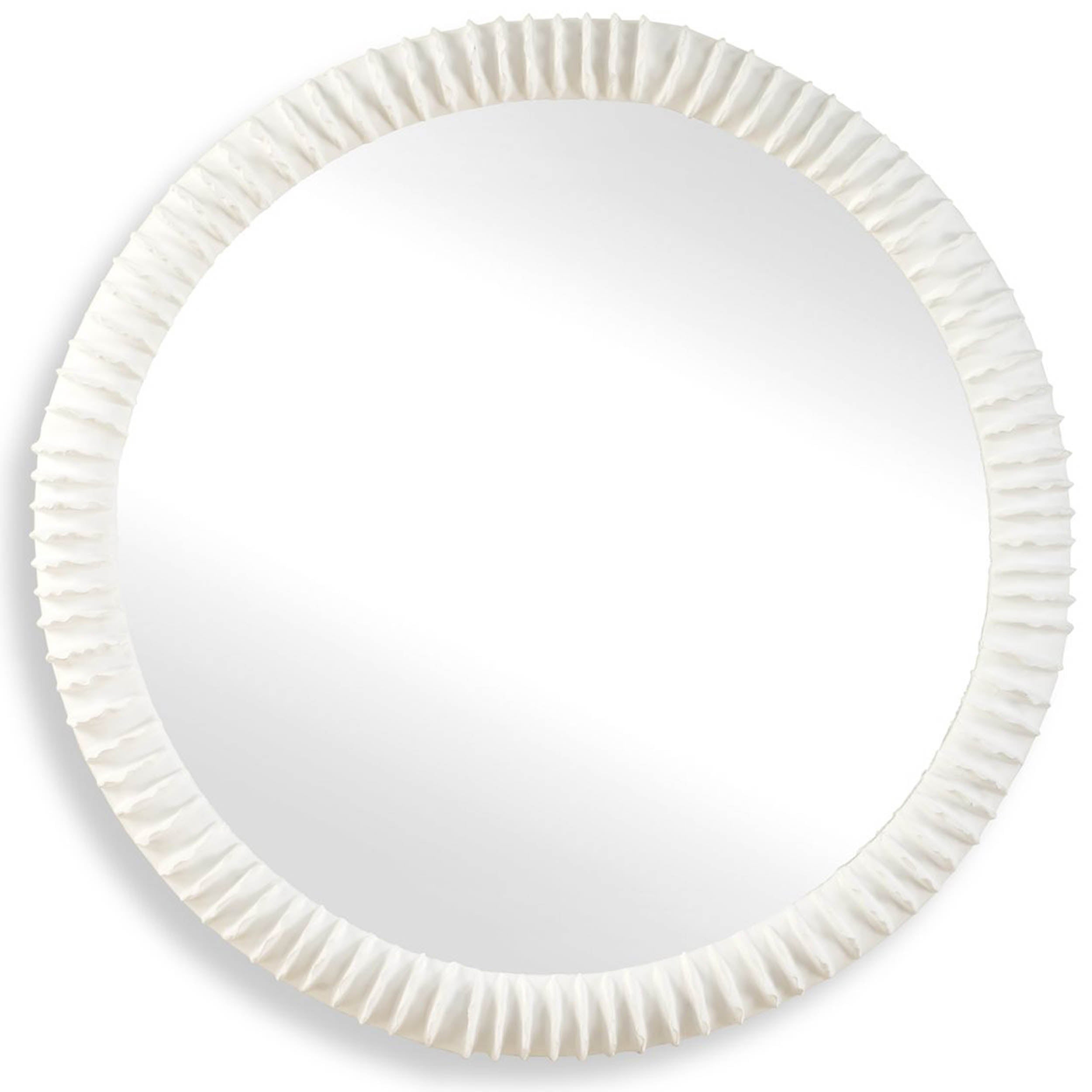 Akiko Round Mirror, White