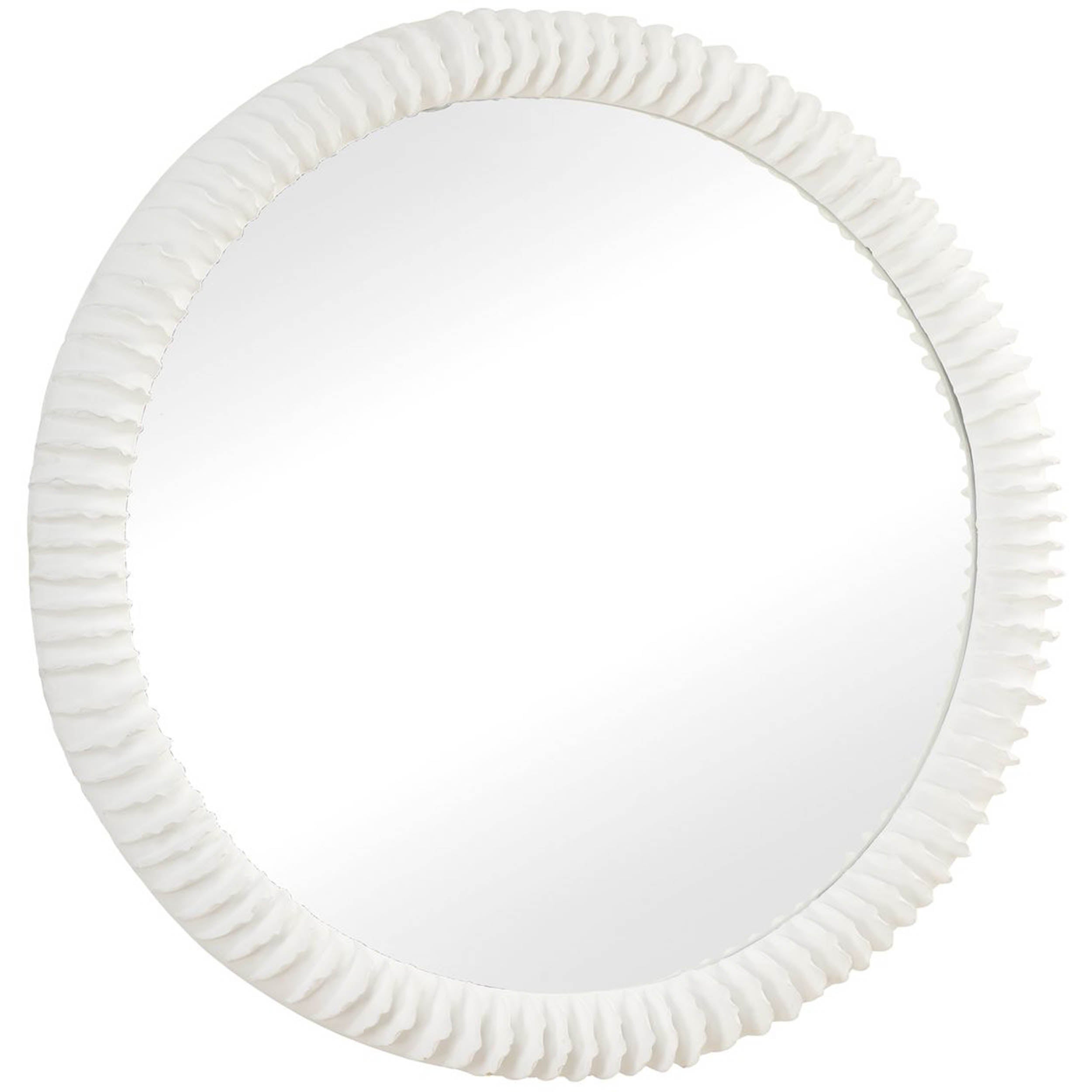 Akiko Round Mirror, White