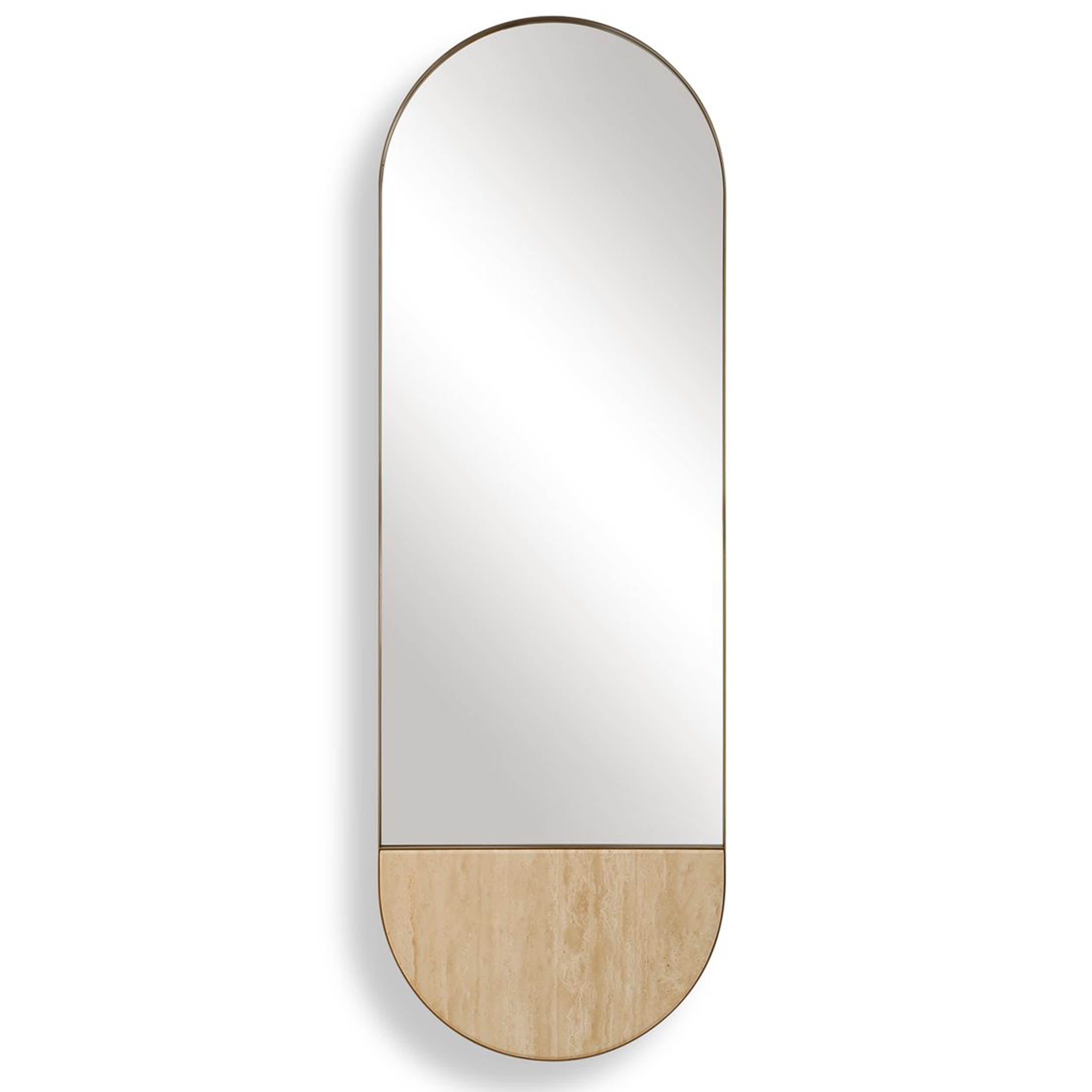 Russo Tall Oval Mirror, Gold